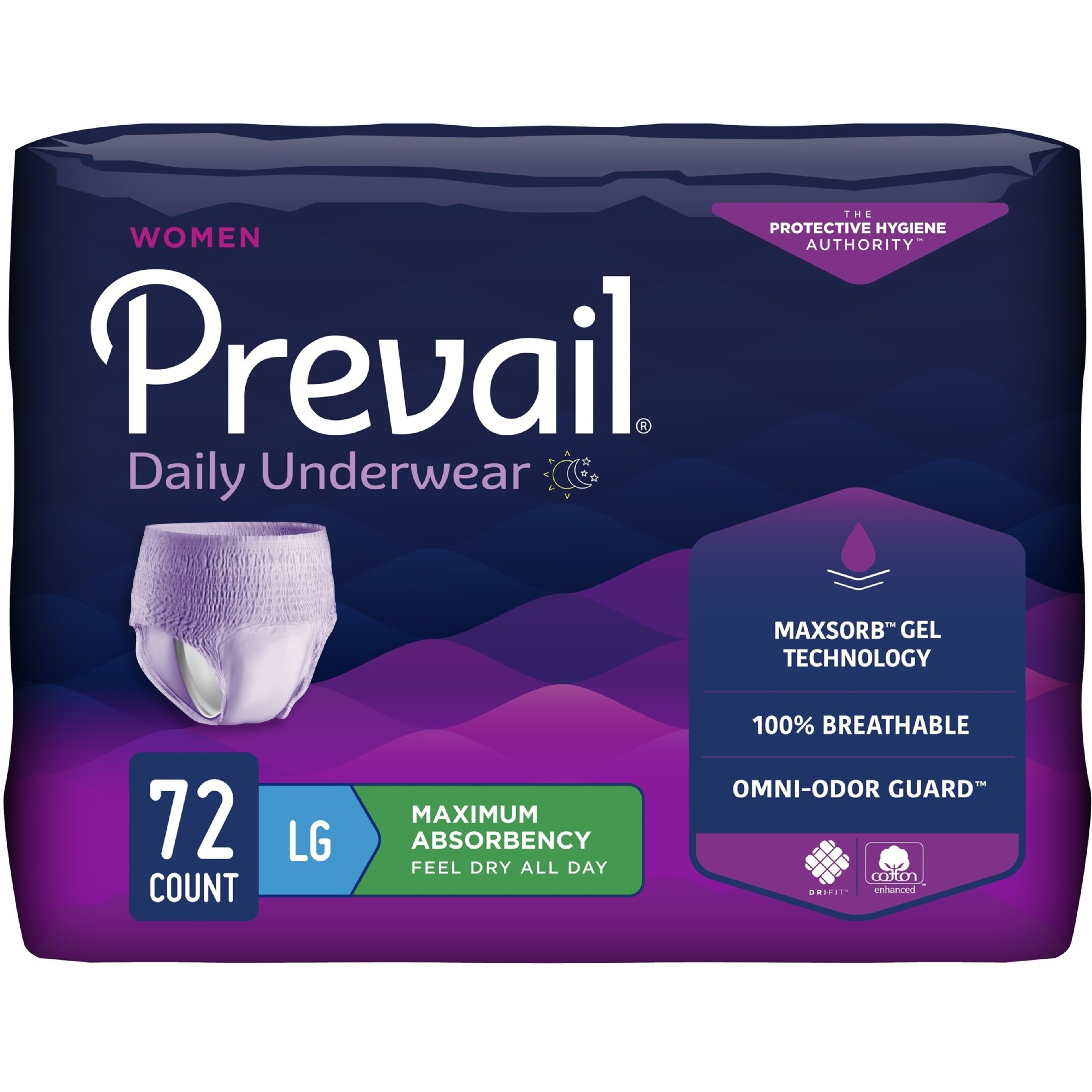 Prevail Adult Incontinence Protective Underwear for Women, Maximum Absorbency