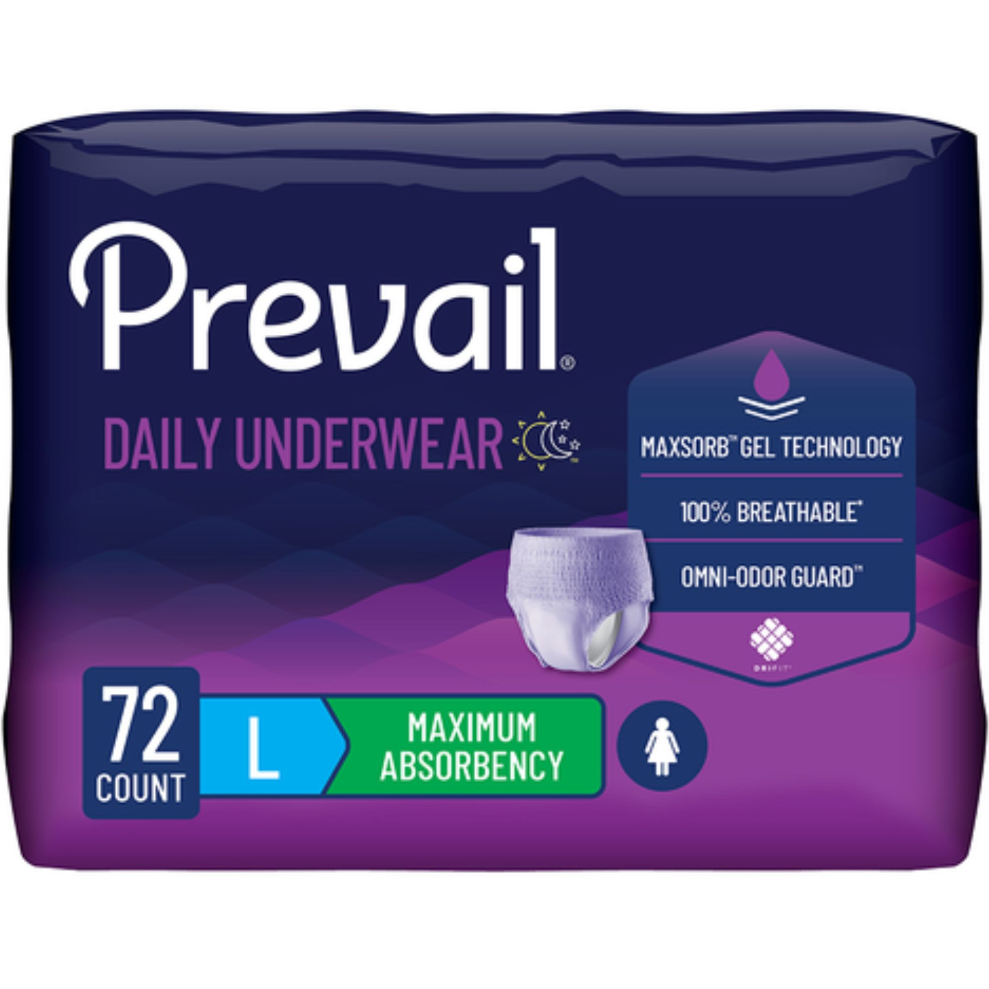 Prevail Adult Incontinence Protective Pull-Up Underwear for Women, Maximum Absorbency