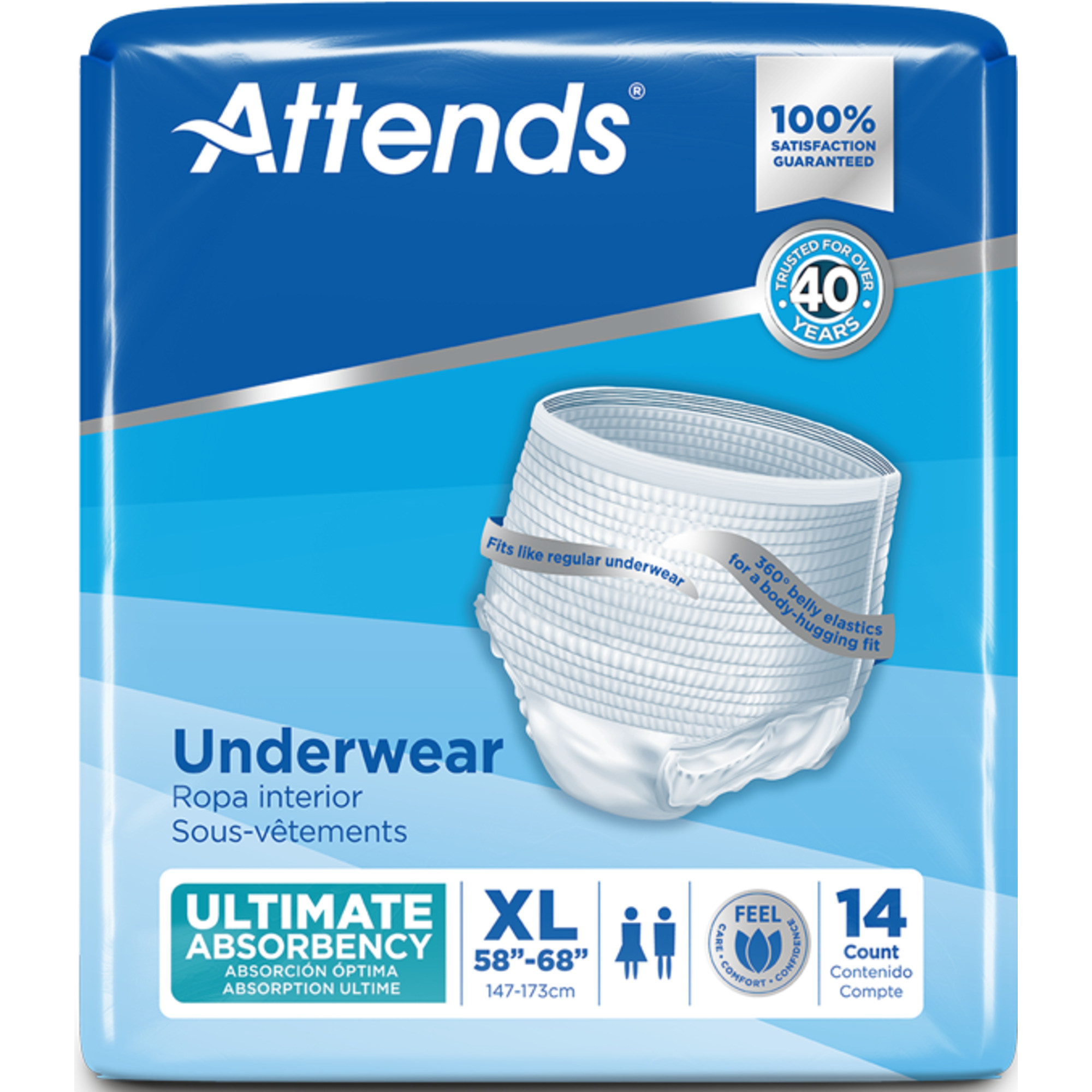 Attends Adult Incontinence Pull-Up Underwear, Ultimate Absorbency