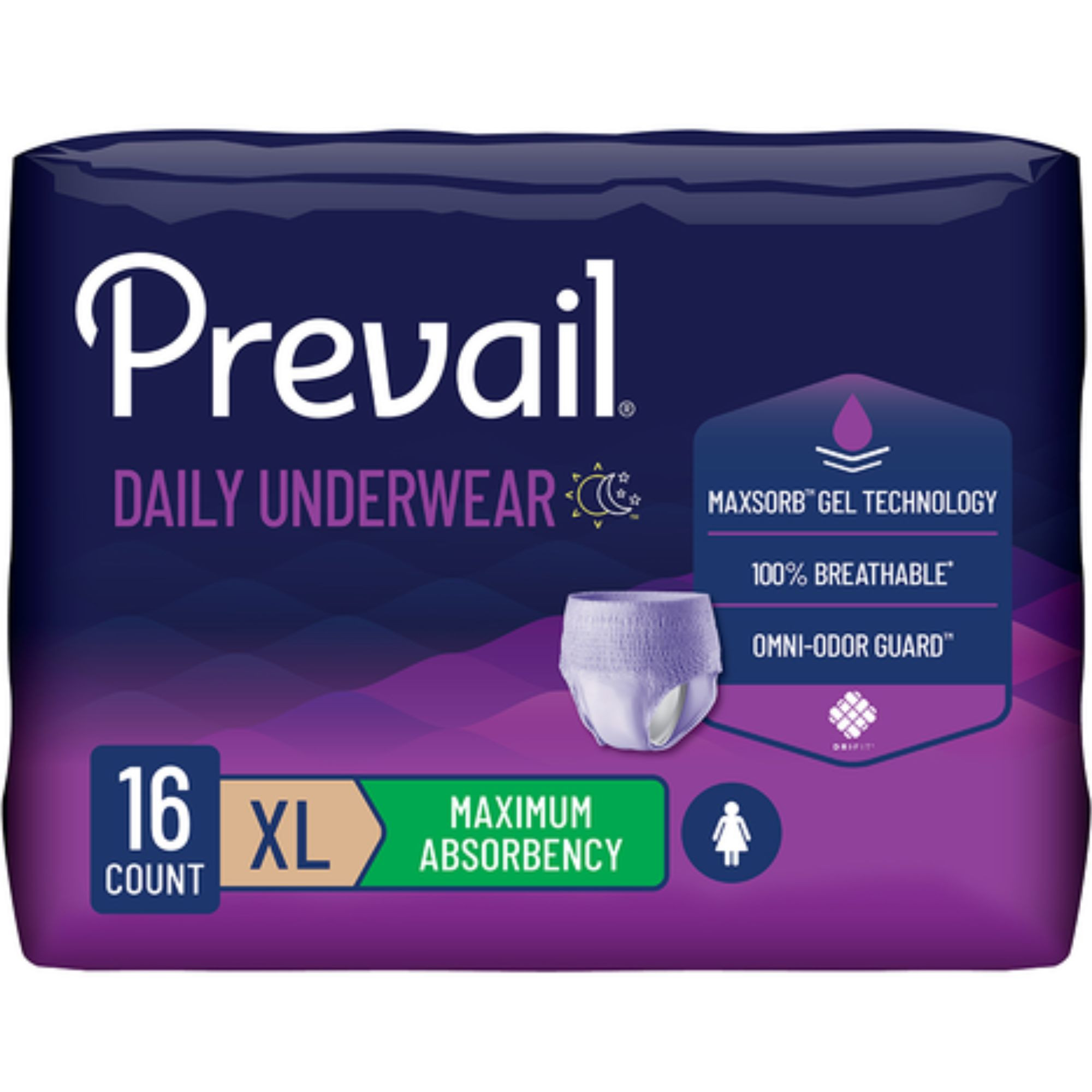 Prevail Adult Incontinence Protective Pull-Up Underwear for Women, Maximum Absorbency