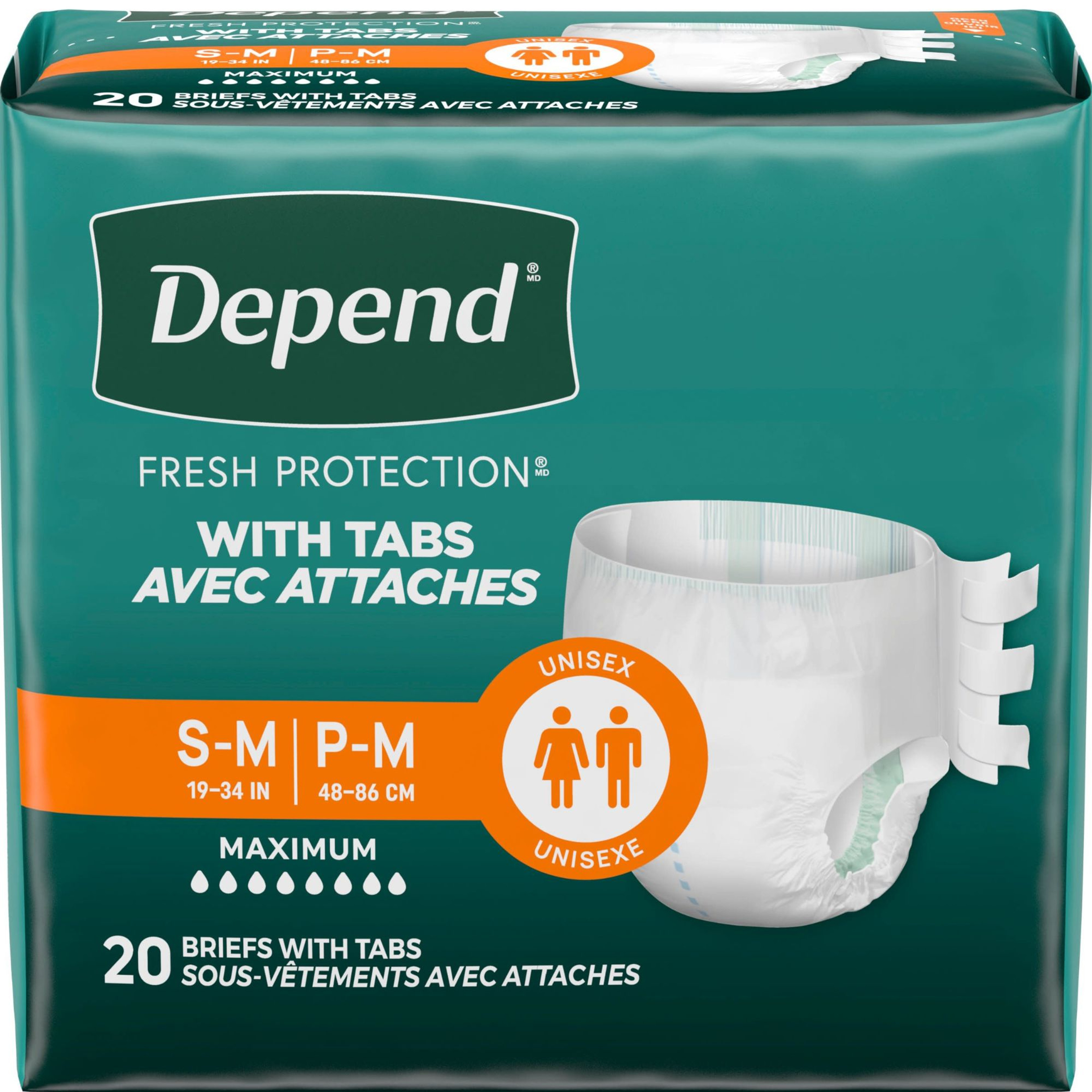 Depend Fresh Protection with Tabs, Maximum