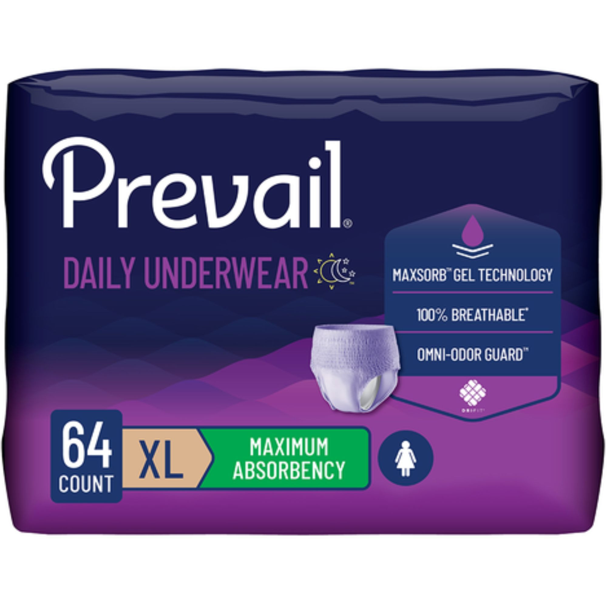 Prevail Adult Incontinence Protective Pull-Up Underwear for Women, Maximum Absorbency