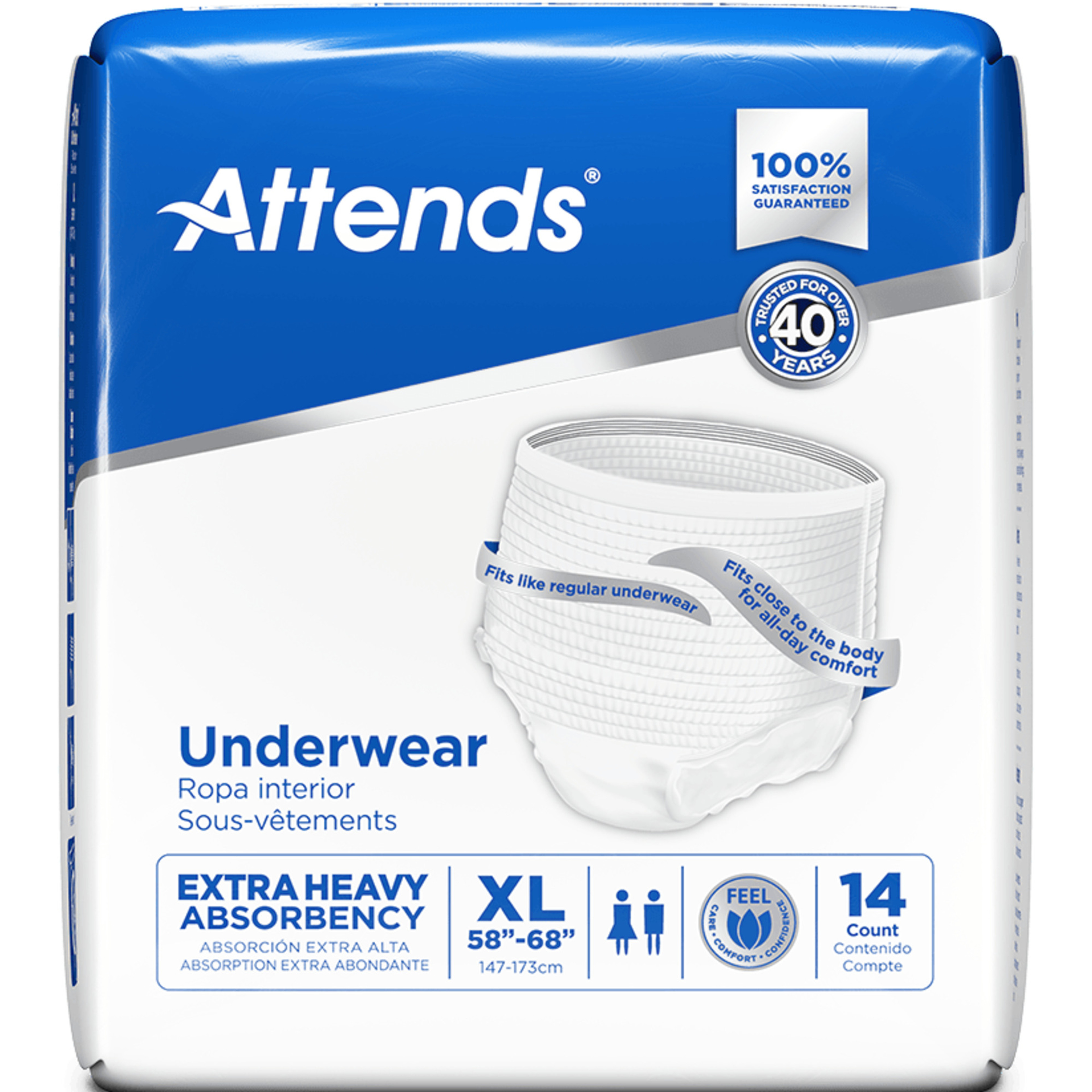 Attends Adult Incontinence Pull-On Underwear, Extra Heavy Absorbency