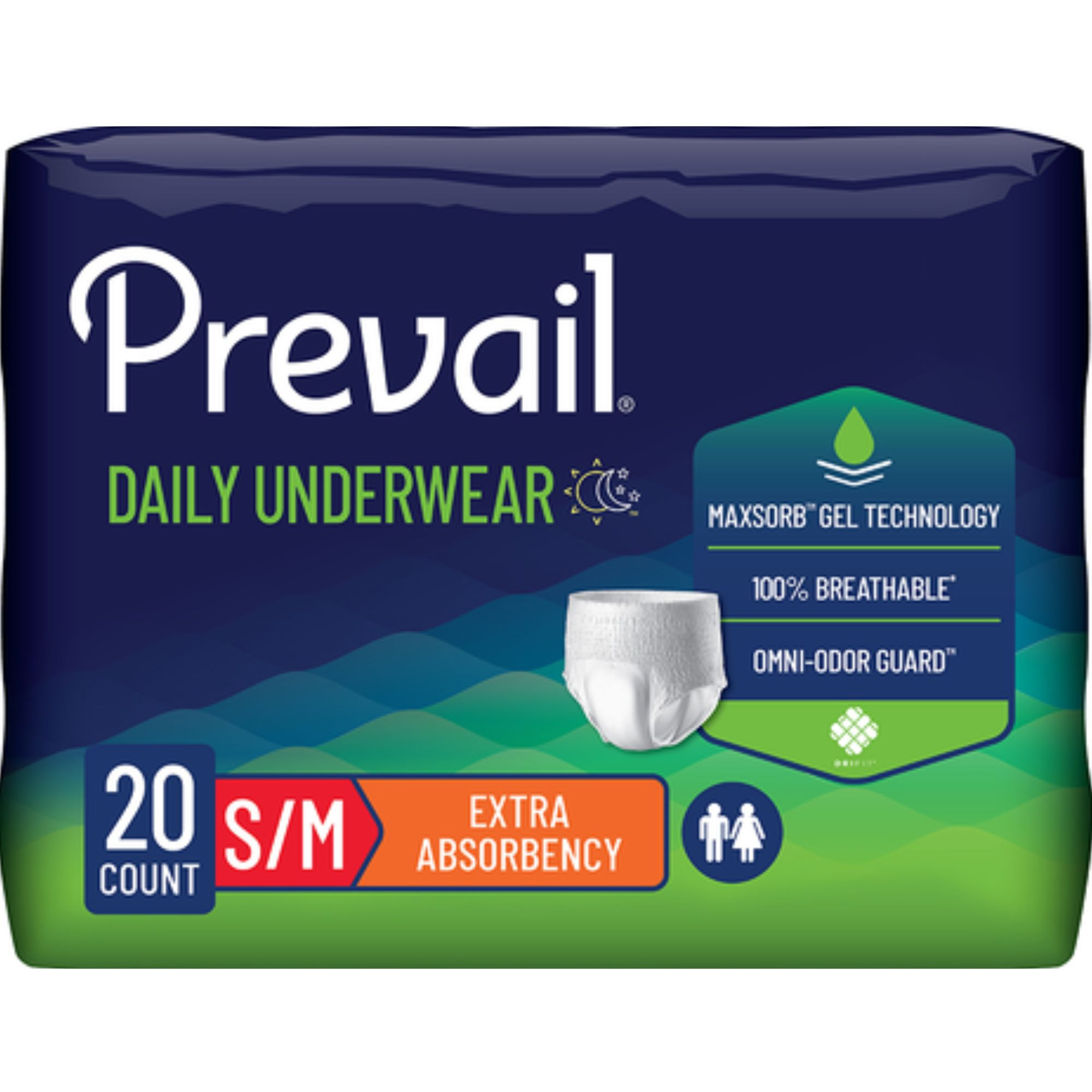 Prevail Adult Incontinence Pull-Up Underwear for Men & Women, Extra Absorbency