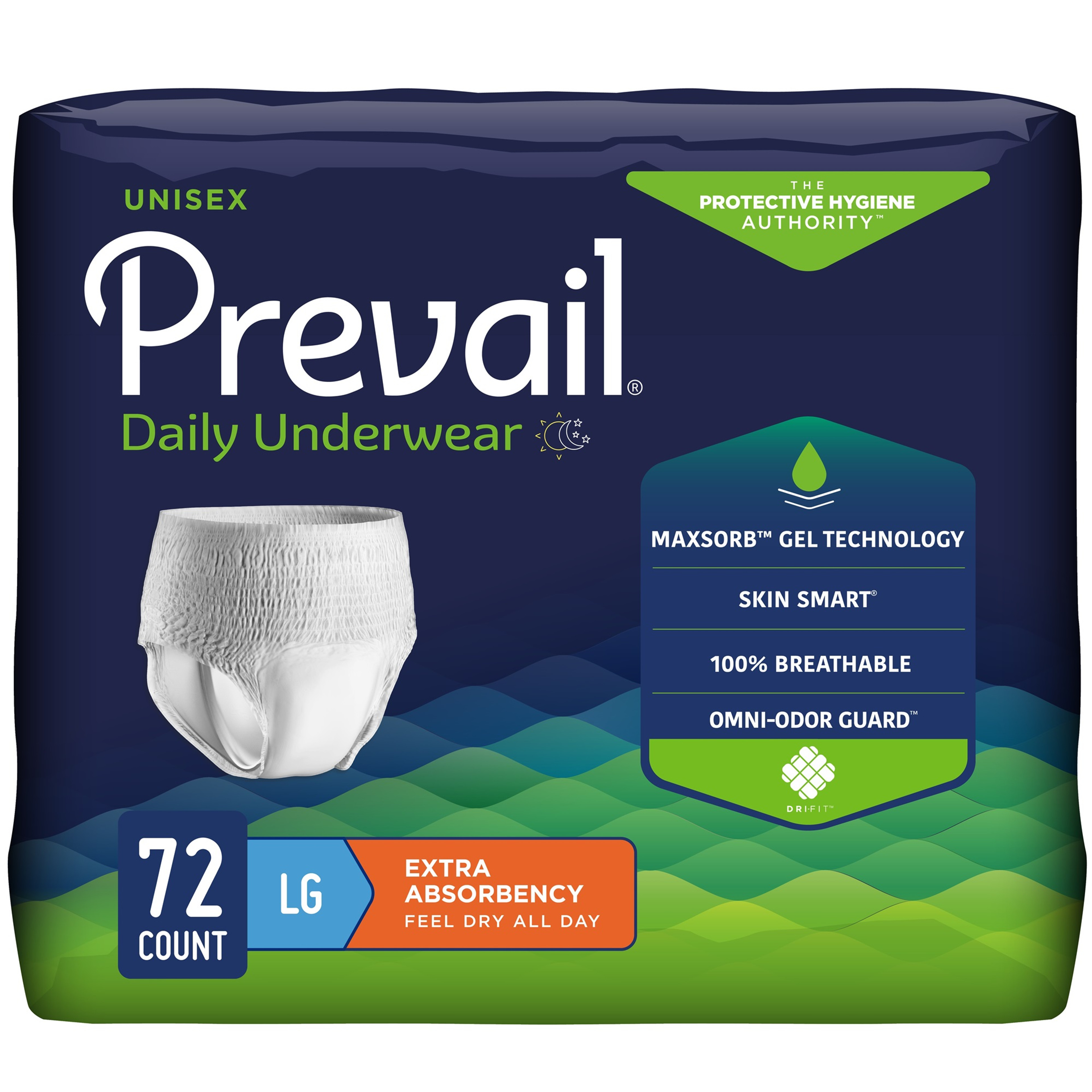 Prevail Adult Incontinence Pull-Up Underwear for Men & Women, Extra Absorbency