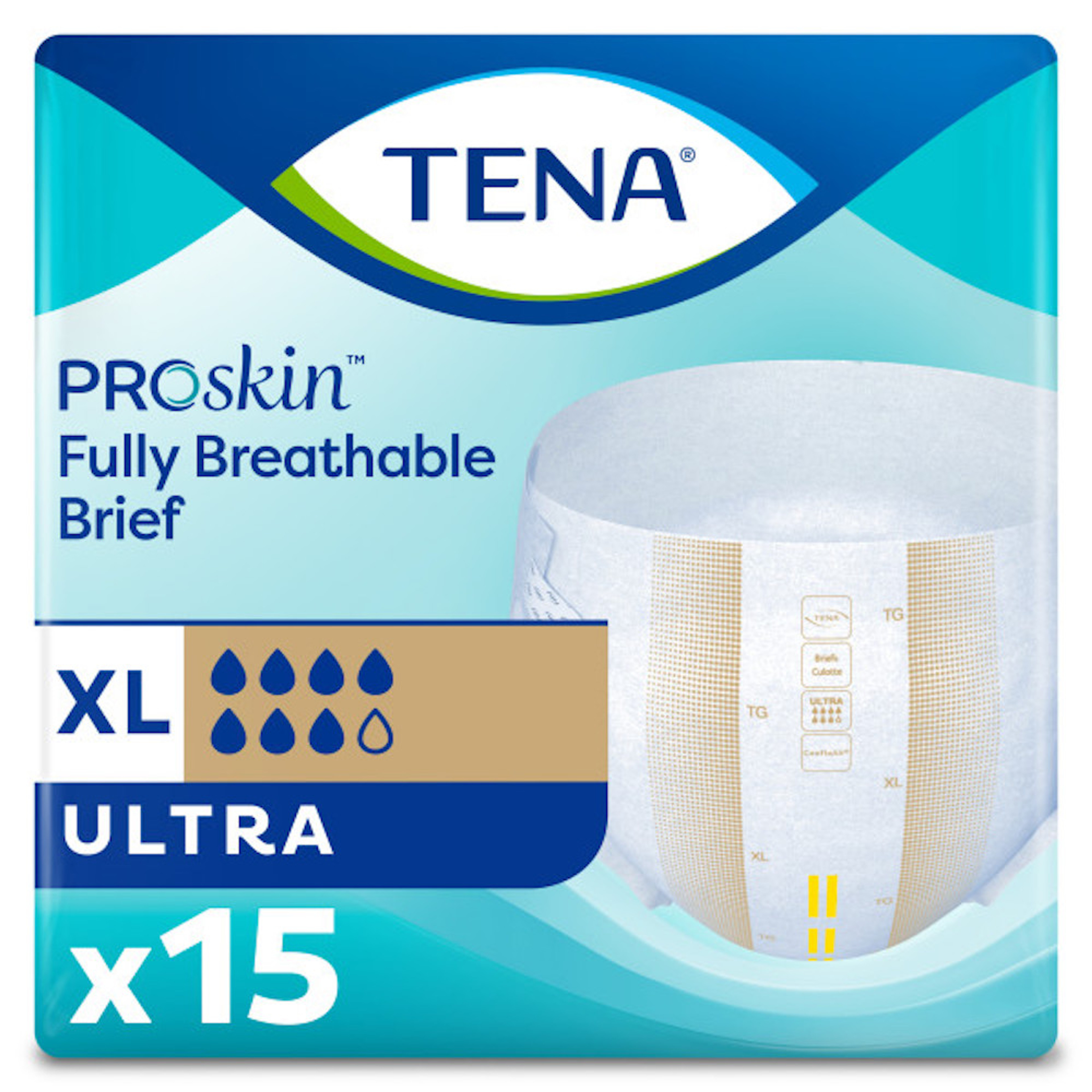 TENA ProSkin Ultra Adult Incontinence Brief, Heavy Absorbency