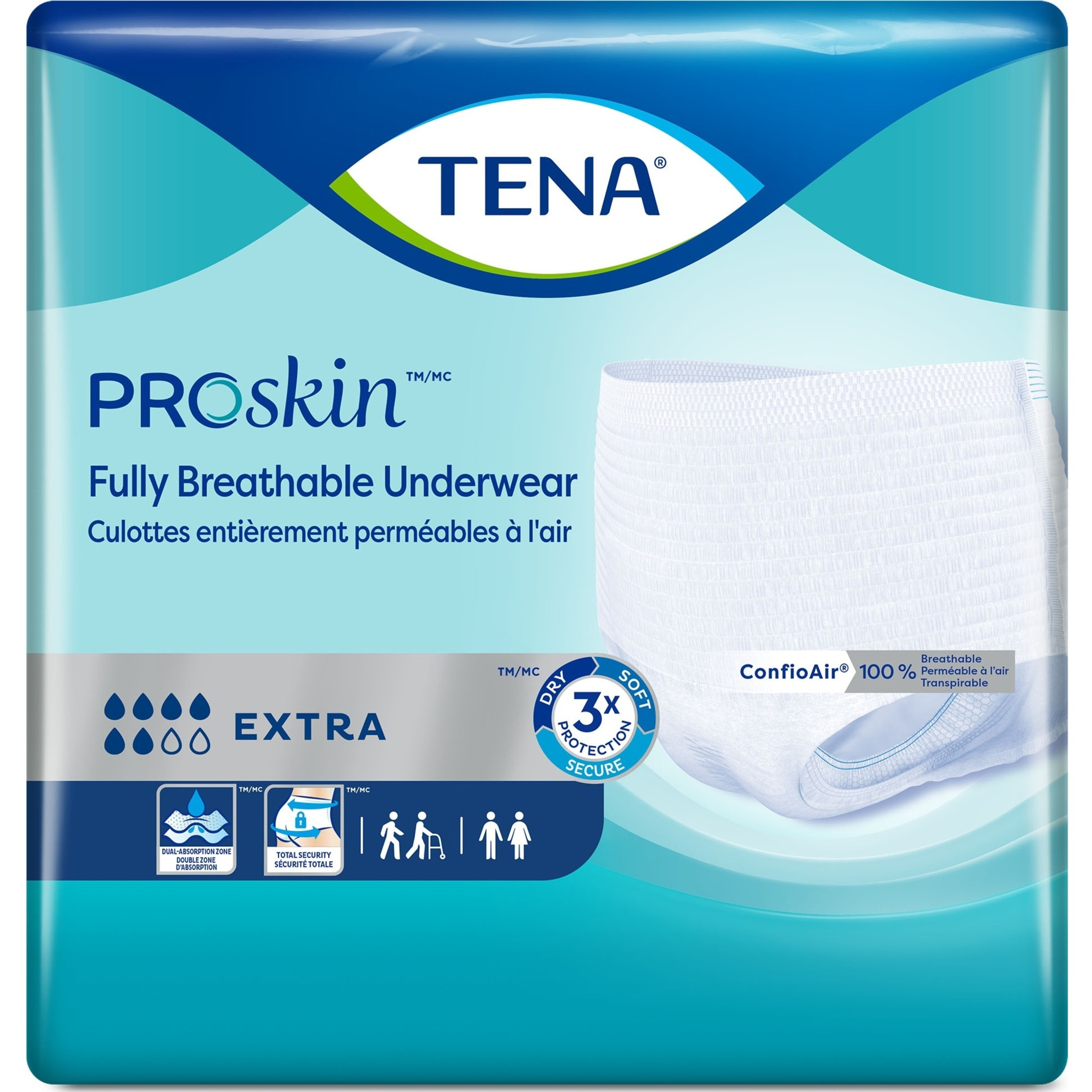 TENA ProSkin Fully Breathable Extra Protective Adult Incontinence Underwear, Moderate Absorbency
