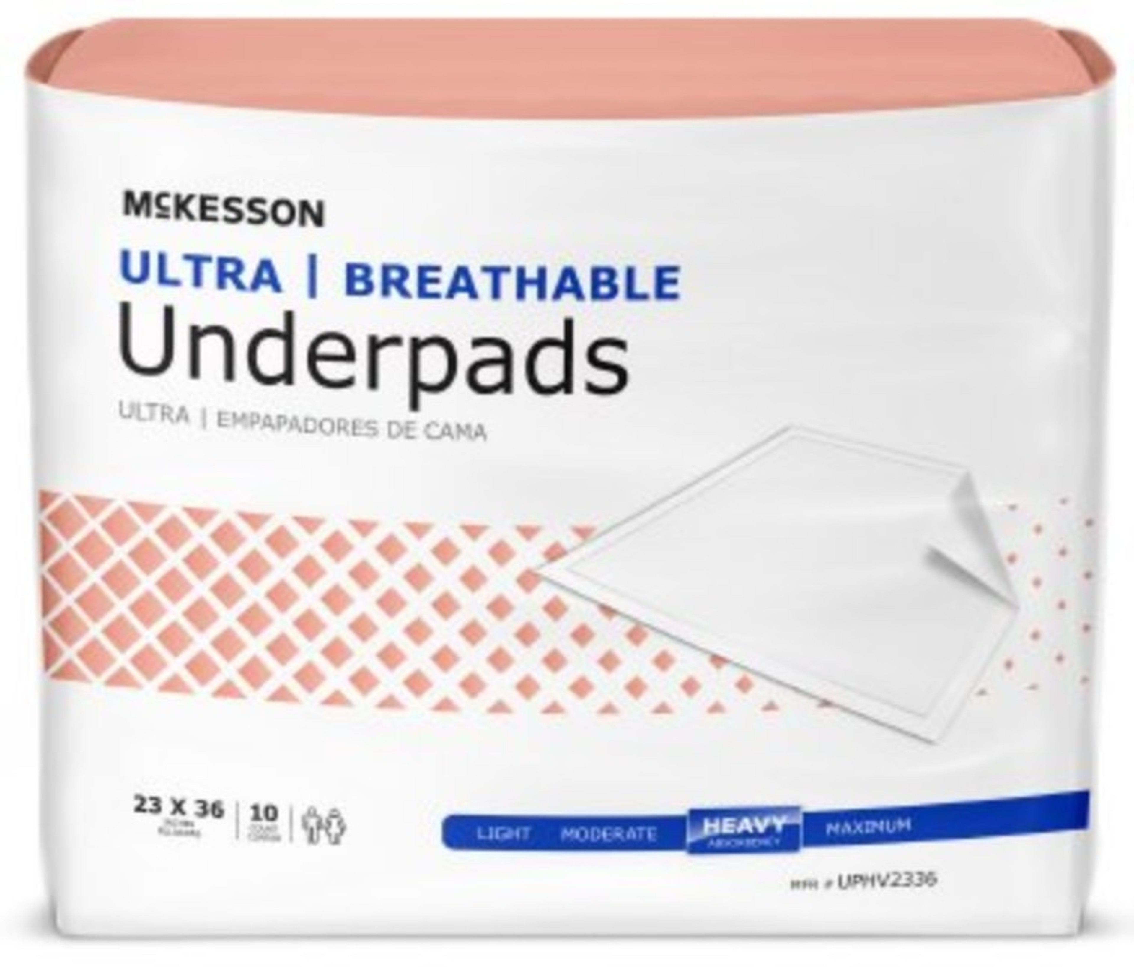 McKesson Ultra Breathable Underpads, Heavy Absorbency