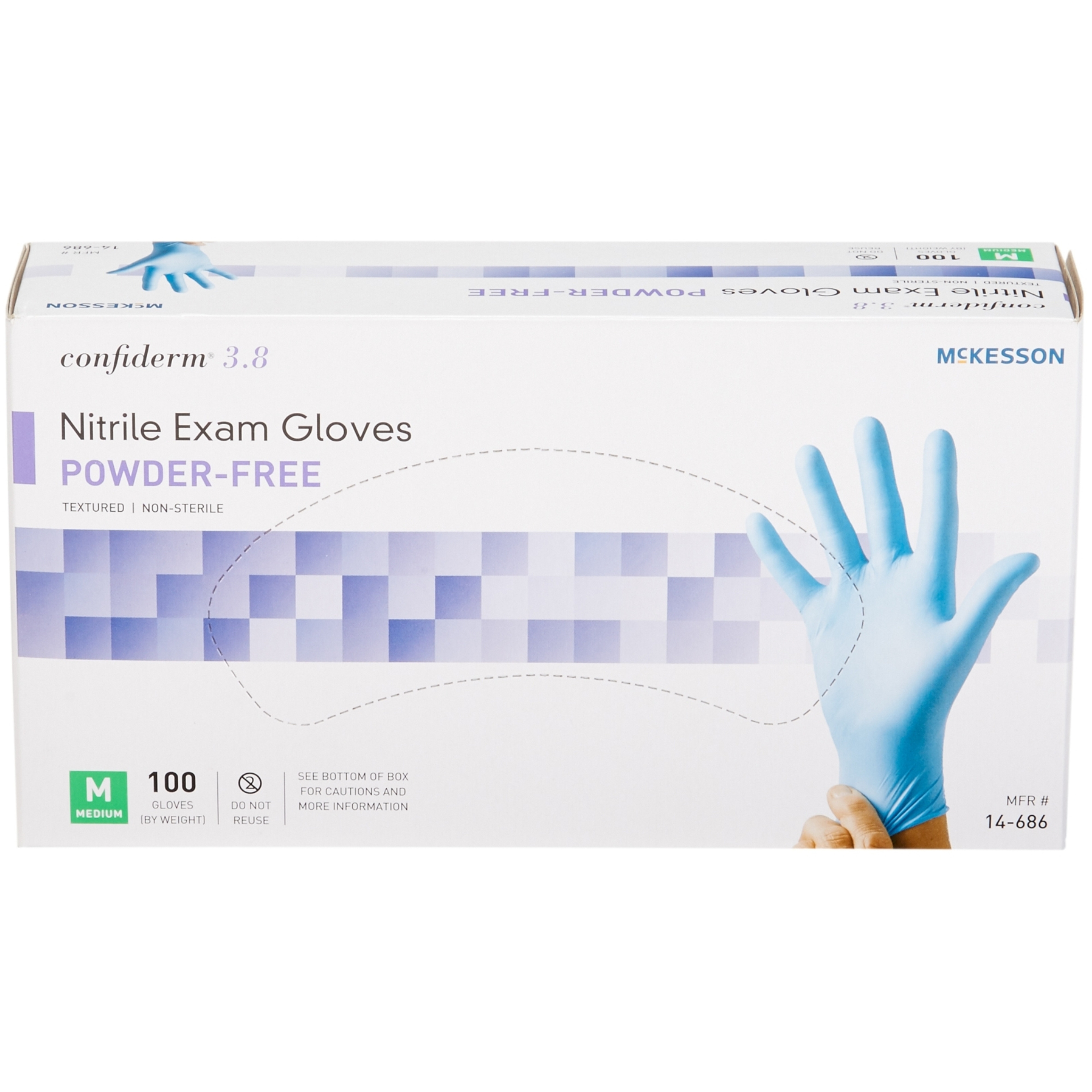 McKesson Confiderm 3.8 Powder-Free Nitrile Exam Gloves