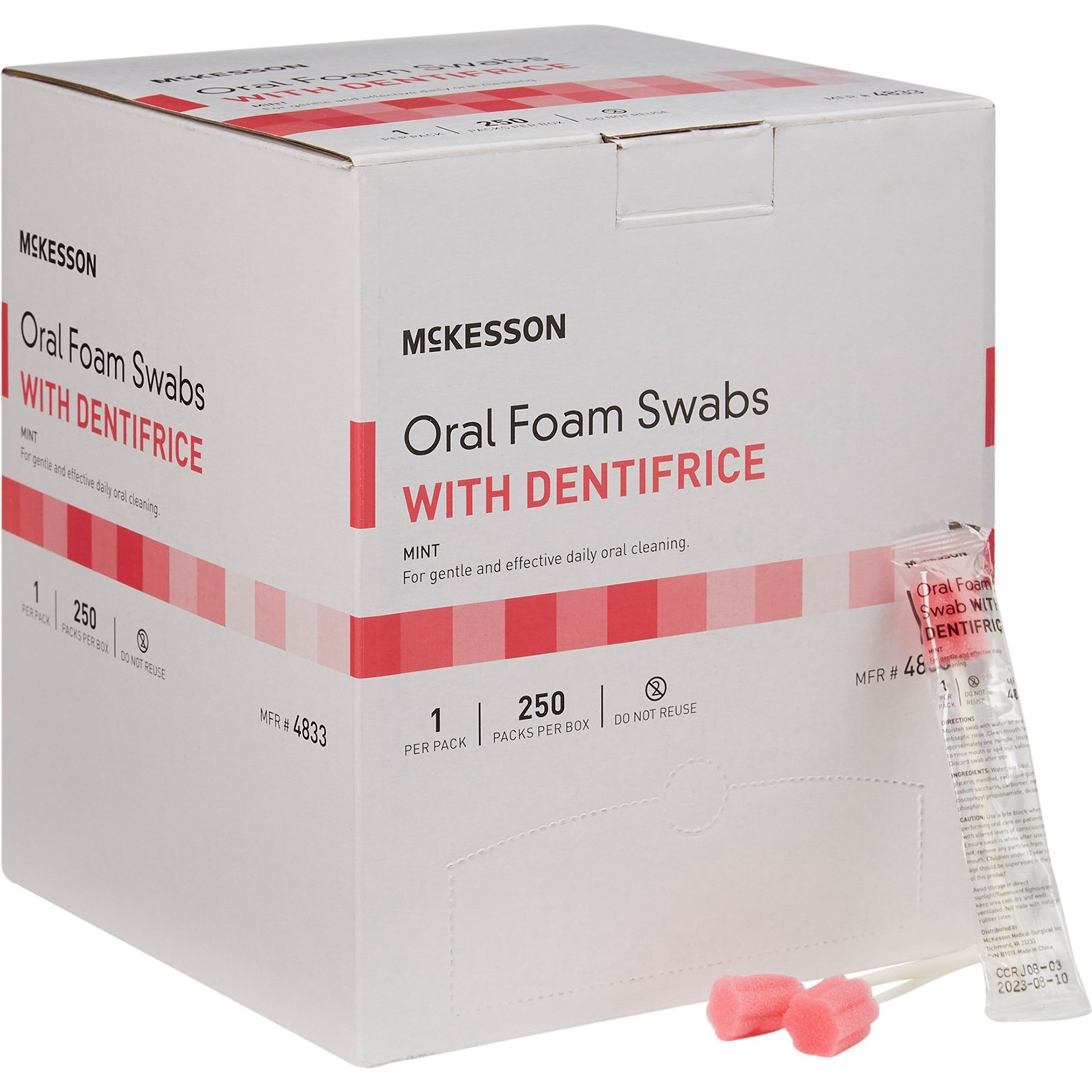 McKesson Oral Foam Swabstick, Dentifrice