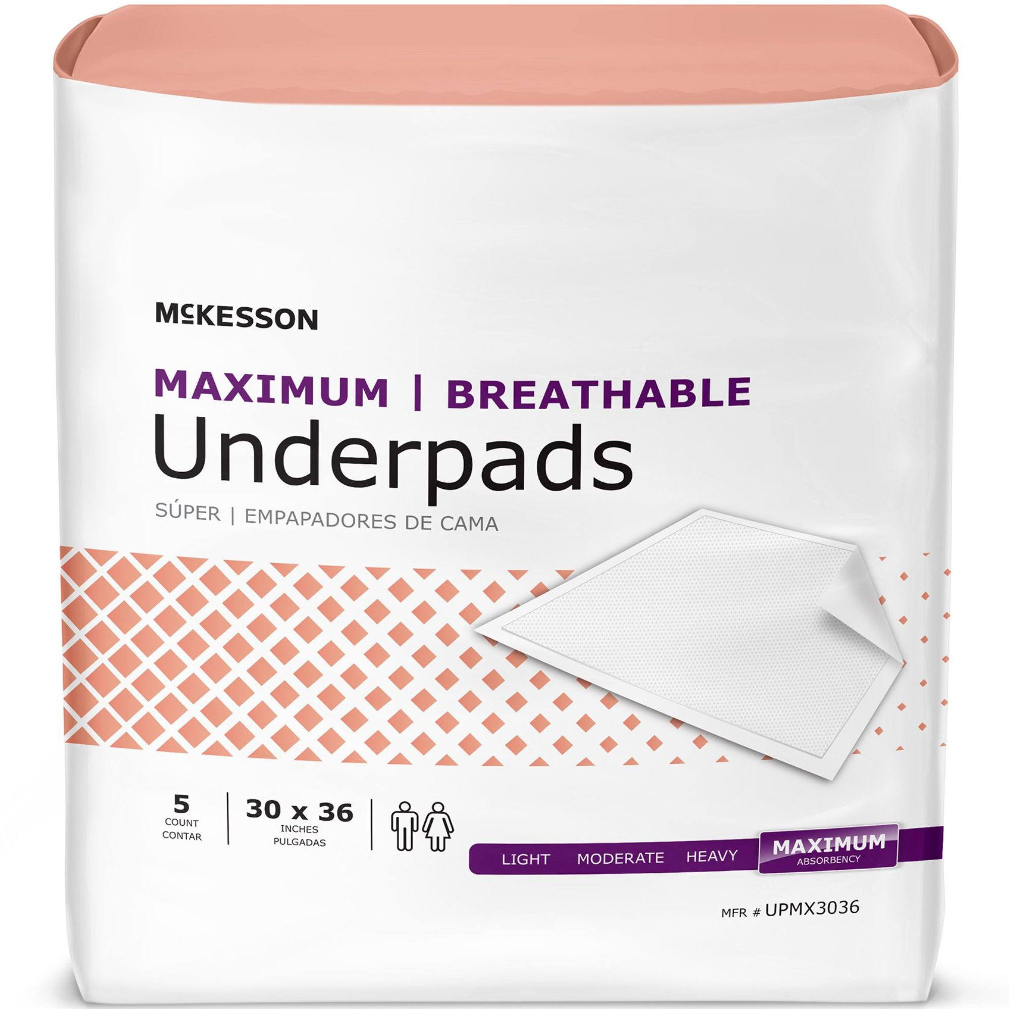 McKesson Maximum Breathable Underpads, Maximum Absorbency