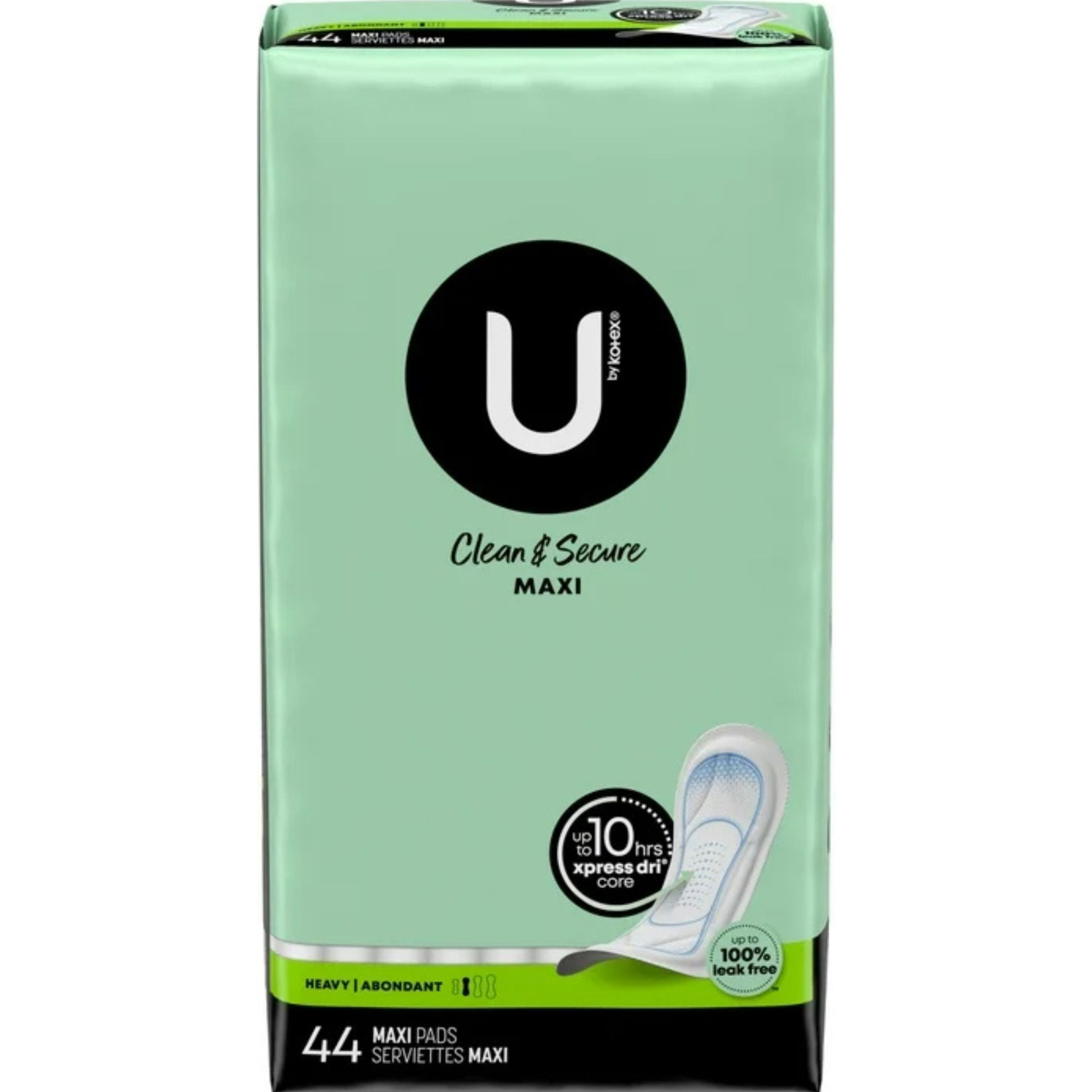 U by Kotex Clean & Secure Maxi Pads, Heavy
