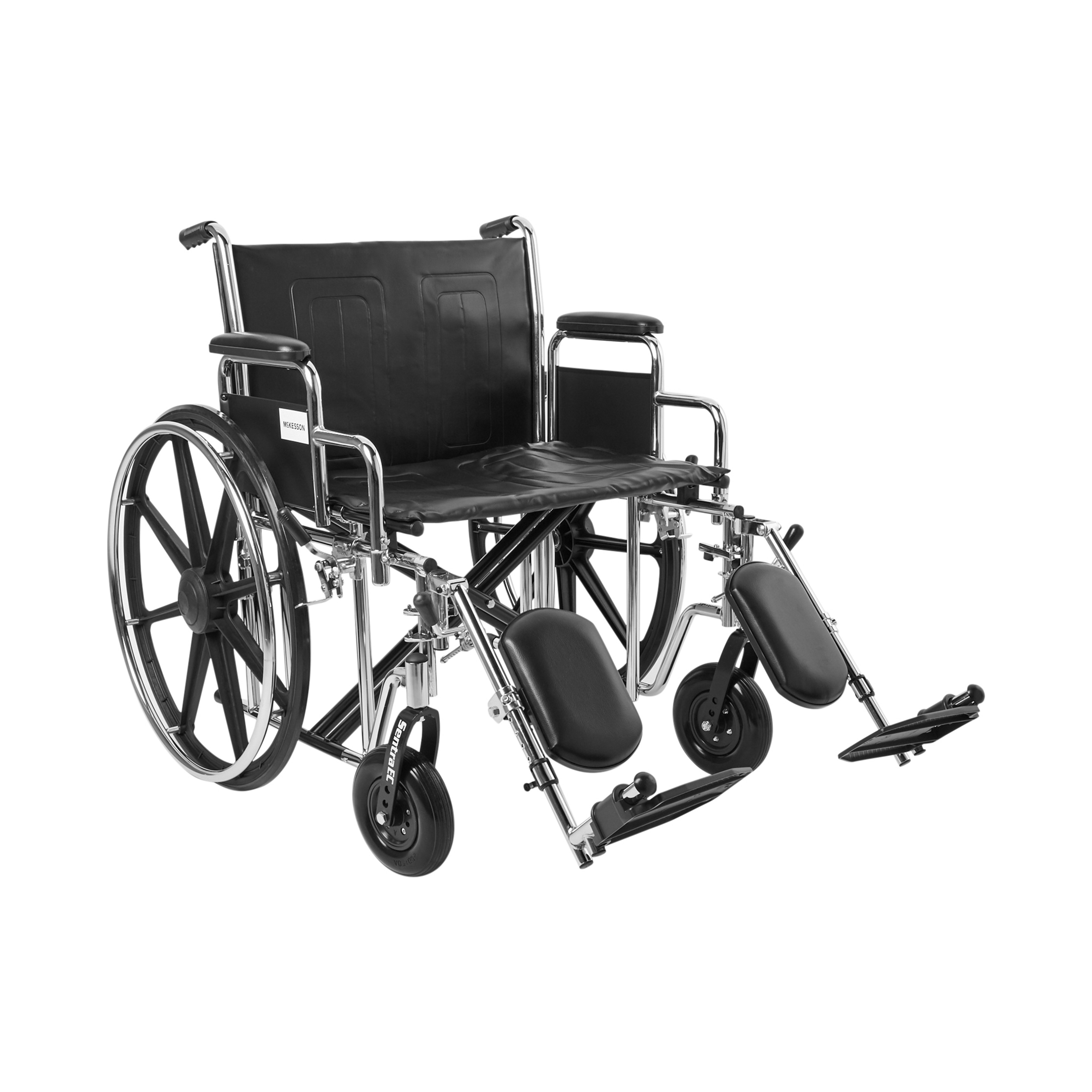 McKesson Bariatric Dual Axle Desk Length Wheelchair