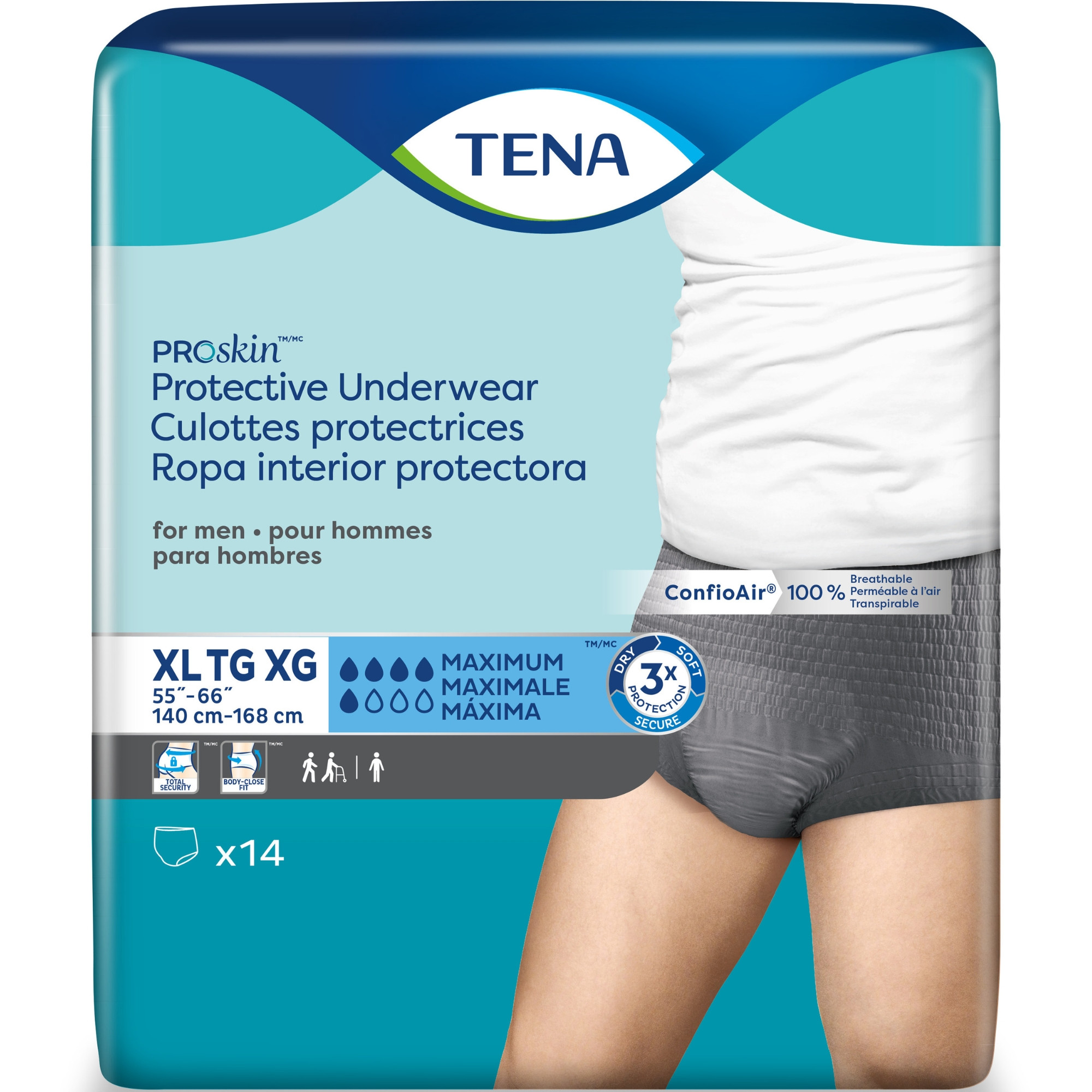 TENA ProSkin Protective Incontinence Pull-Up Underwear for Men, Maximum Absorbency
