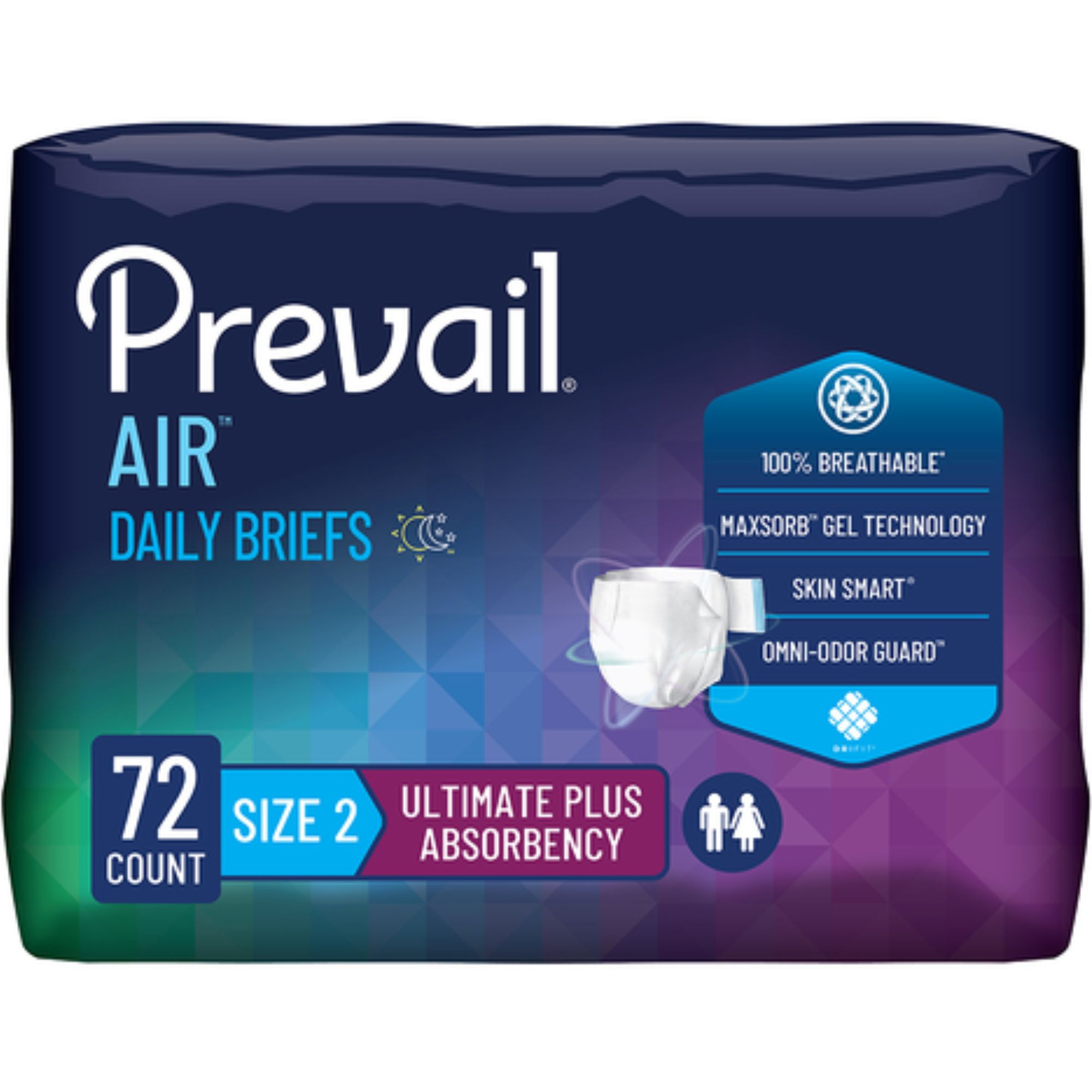 Prevail Air Daily Adult Incontinence Briefs with Tabs, Ultimate Absorbency