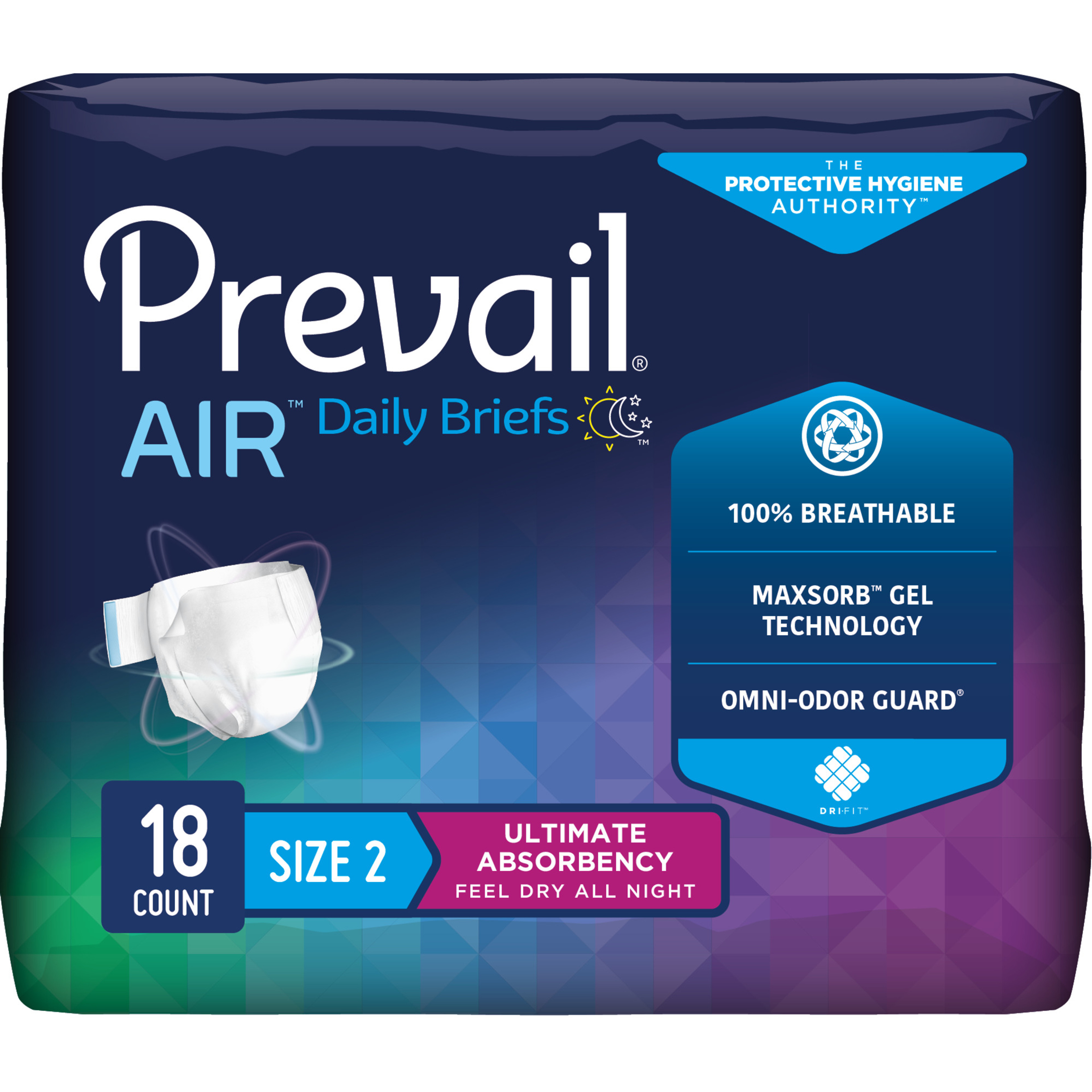 Prevail Air Daily Adult Incontinence Briefs with Tabs, Ultimate Absorbency