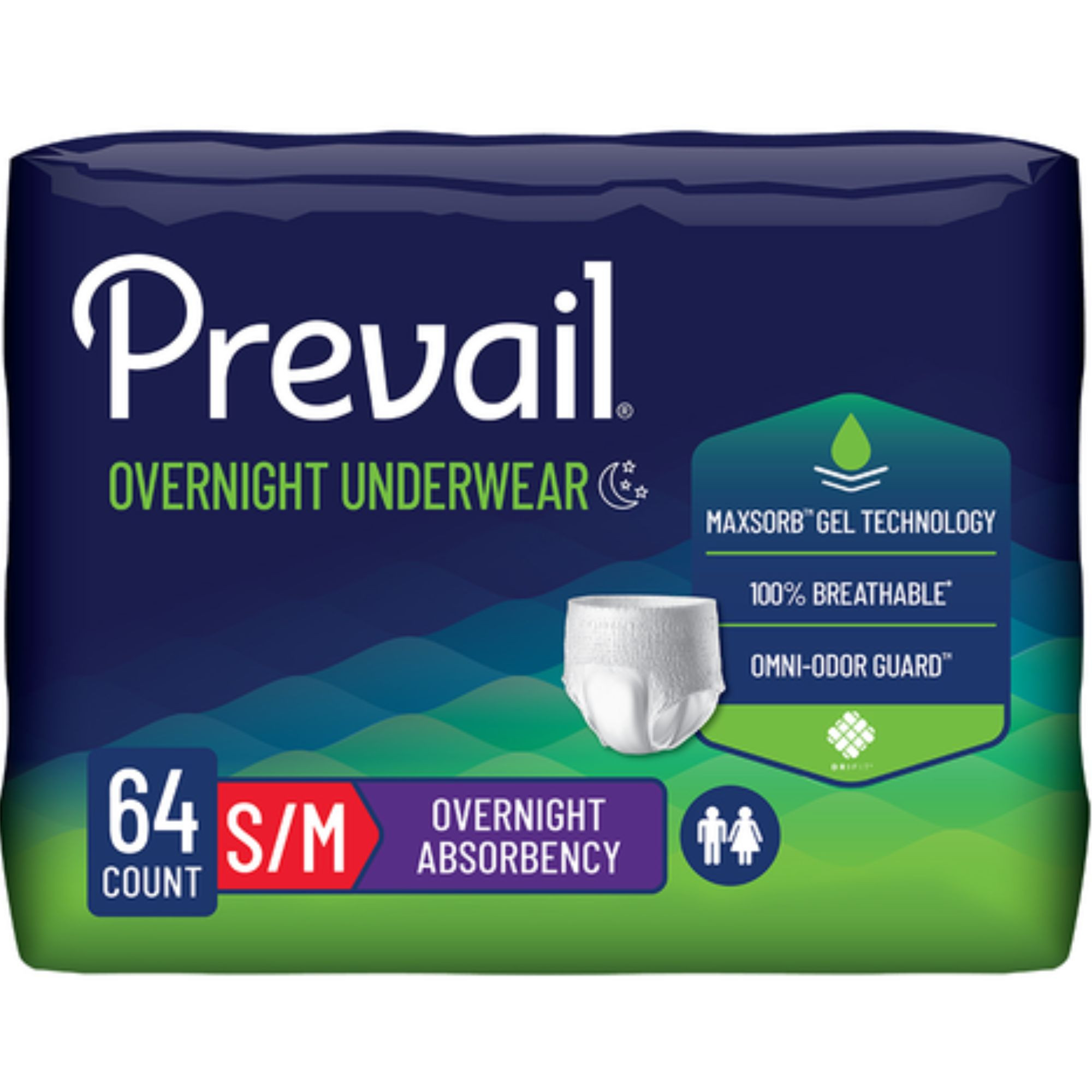 Prevail Overnight Adult Incontinence Pull-Up Underwear for Men & Women