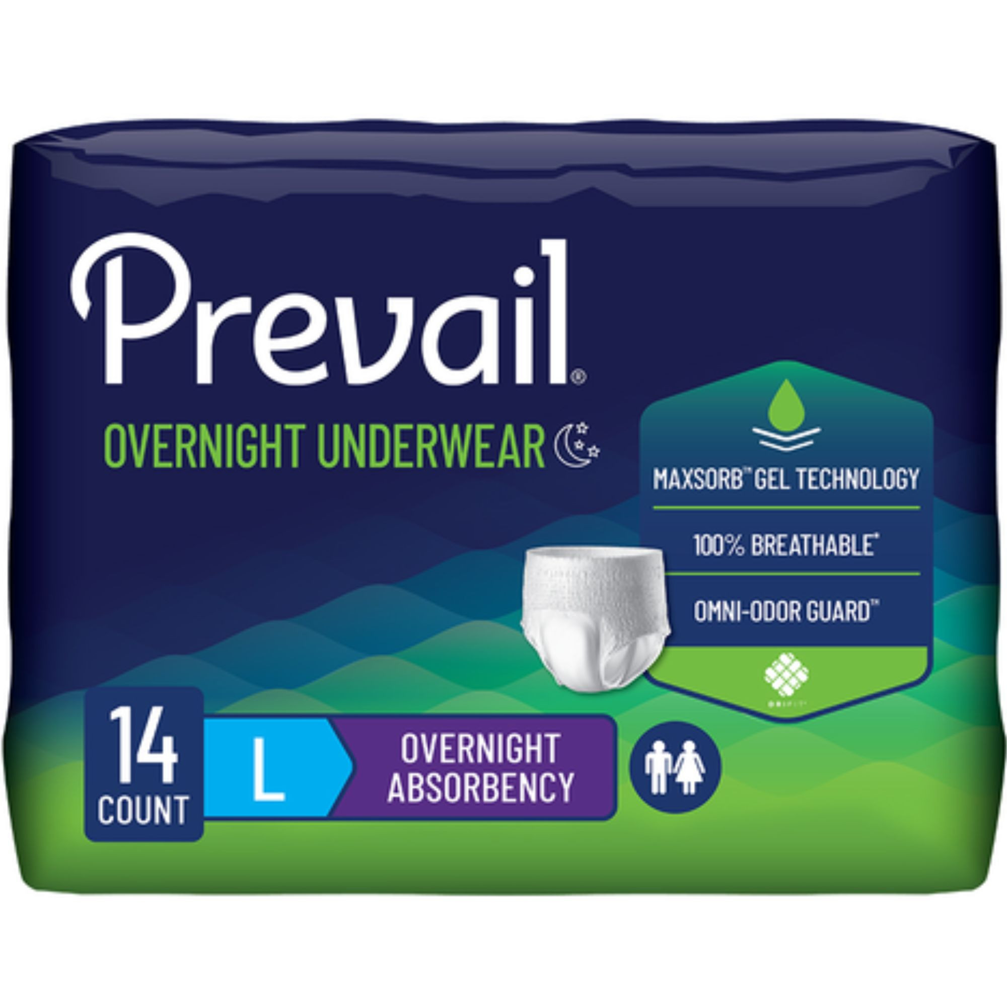 Prevail Overnight Adult Incontinence Pull-Up Underwear for Men & Women