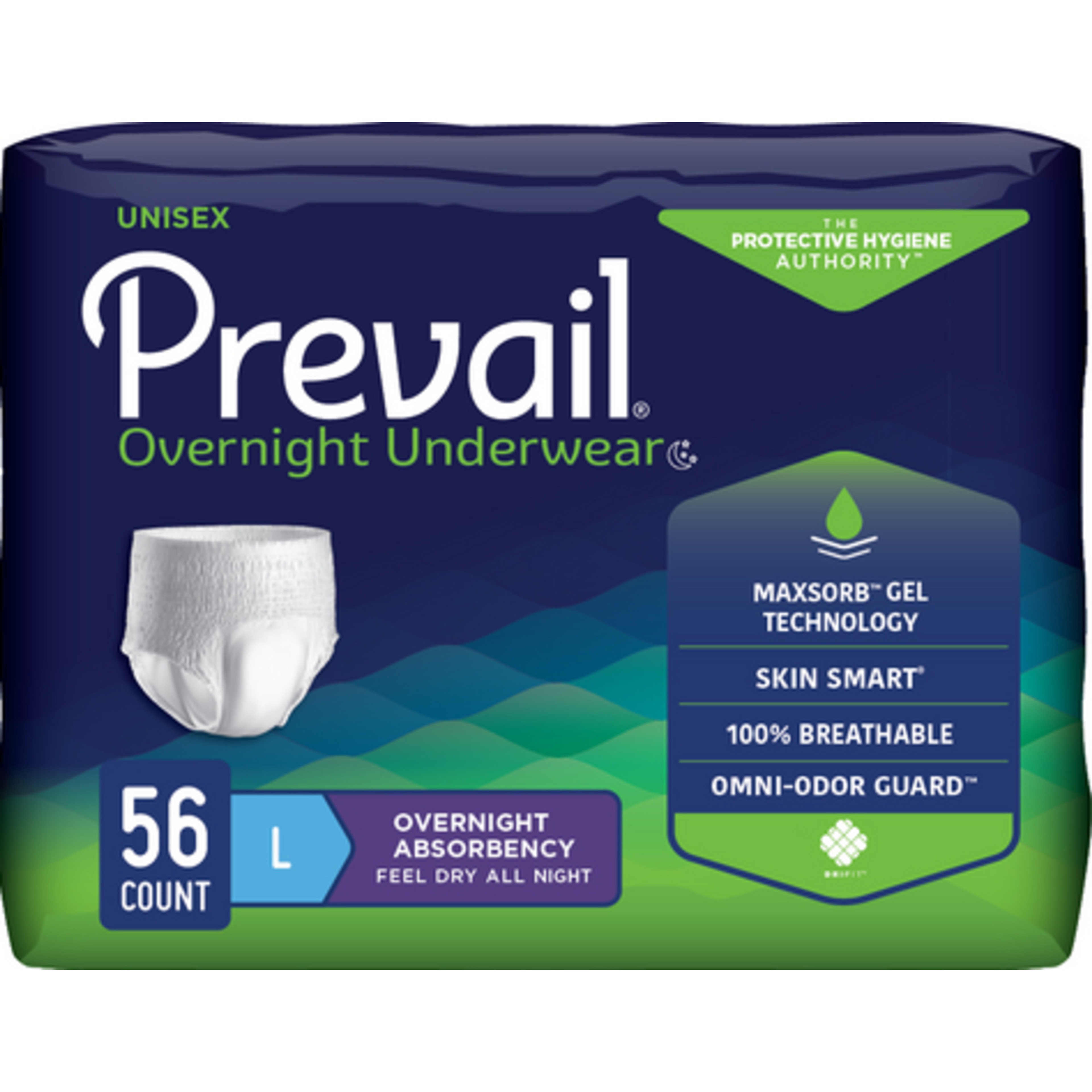Prevail Overnight Adult Incontinence Pull-On Underwear for Men & Women
