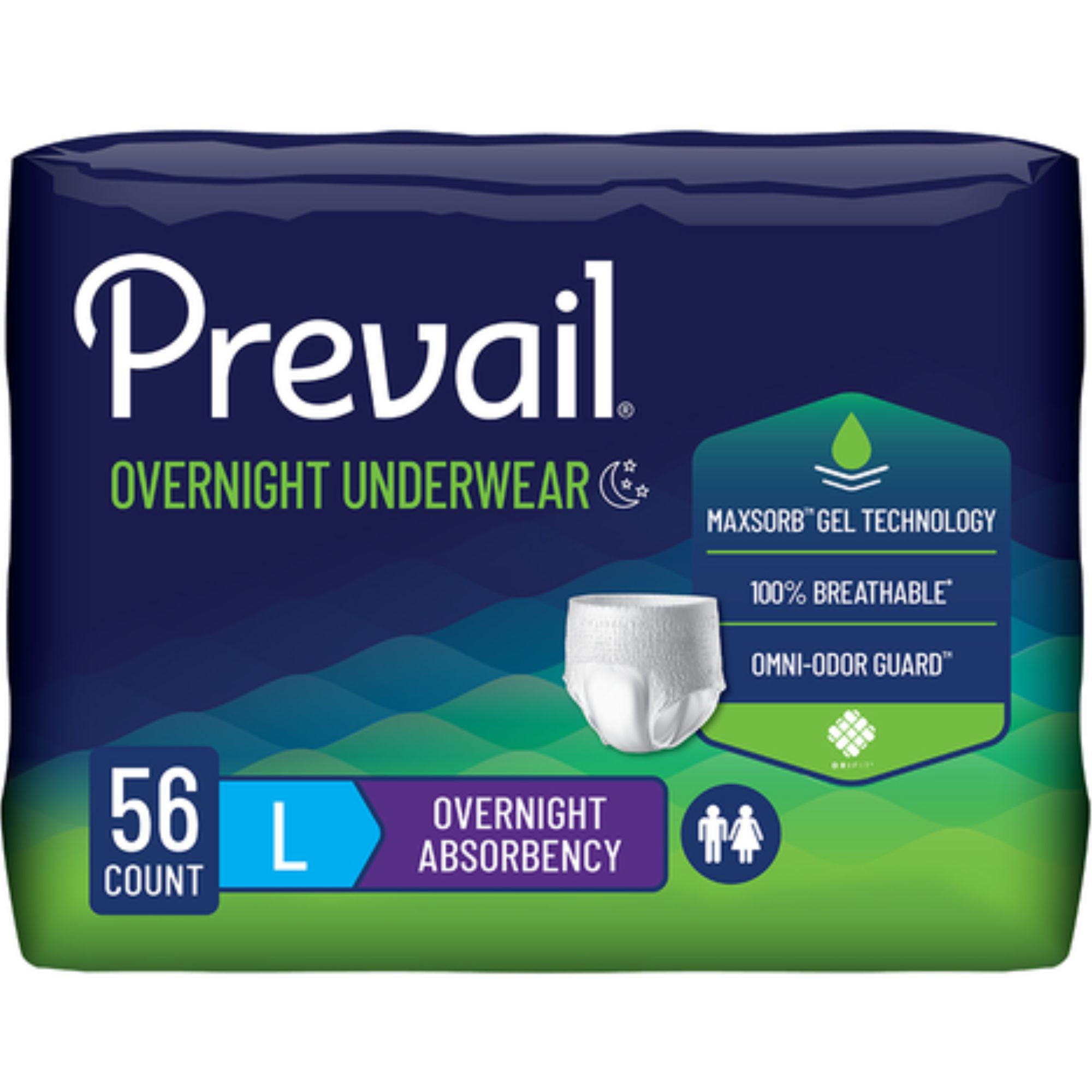 Prevail Overnight Adult Incontinence Pull-Up Underwear for Men & Women