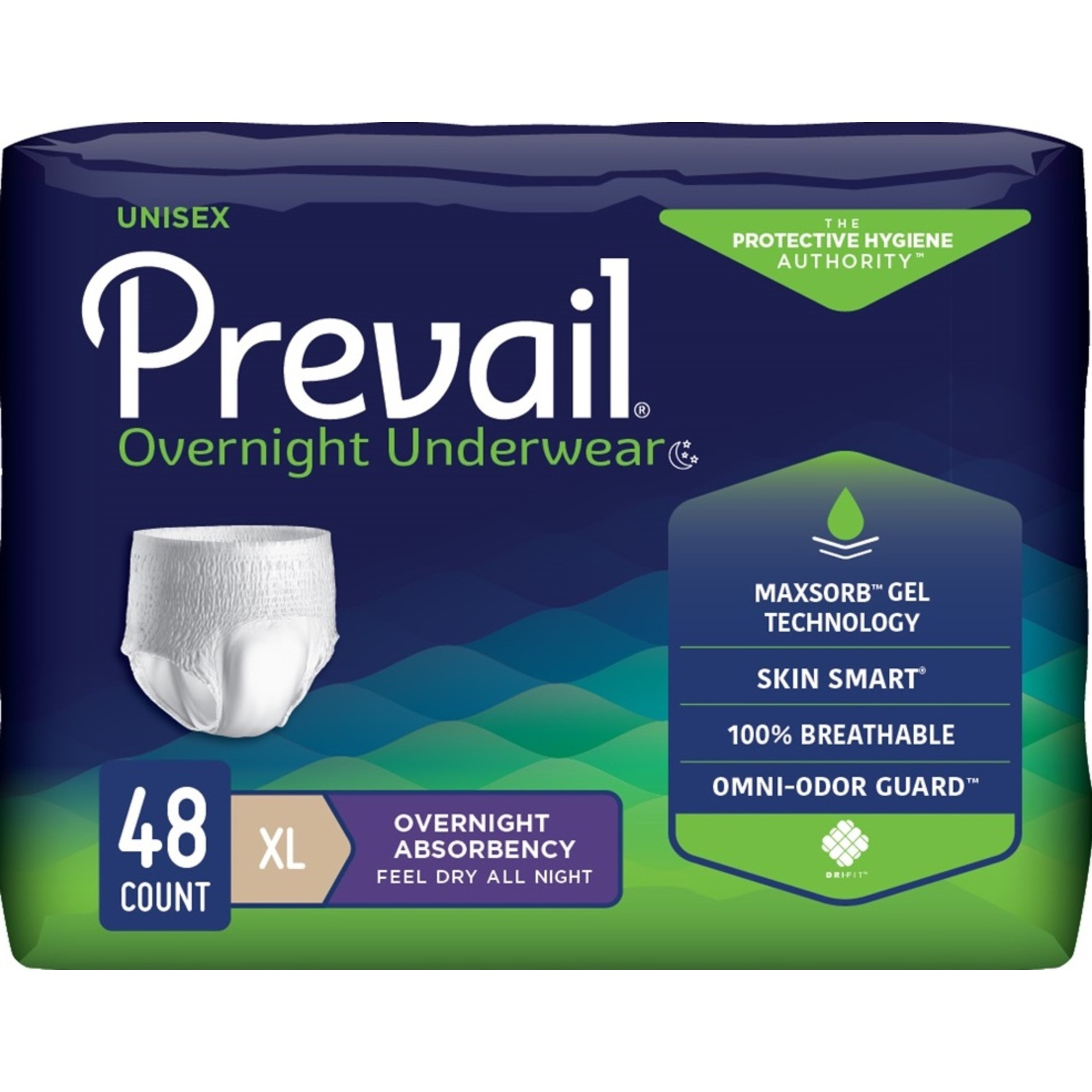 Prevail Overnight Adult Incontinence Pull-On Underwear for Men & Women