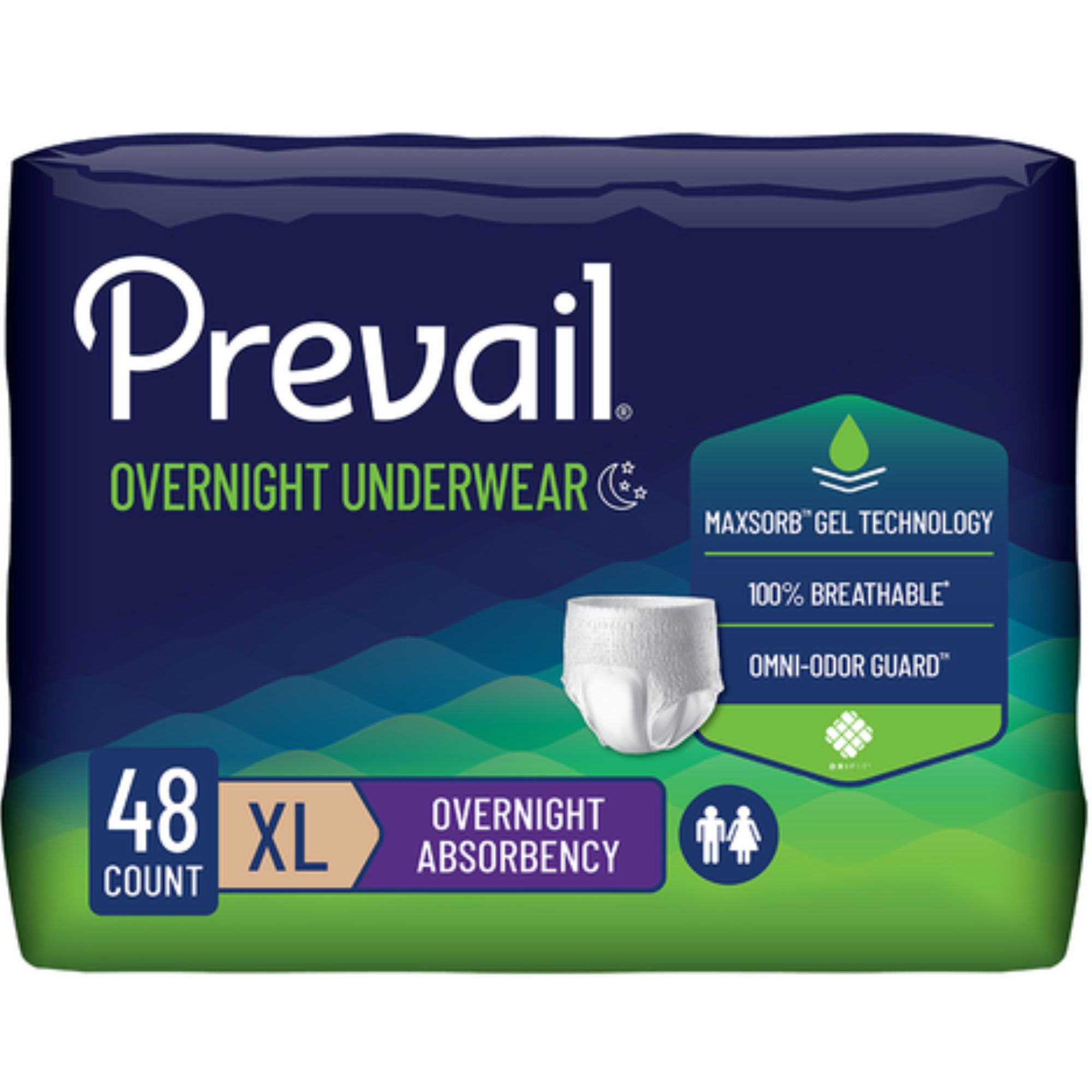 Prevail Overnight Adult Incontinence Pull-Up Underwear for Men & Women