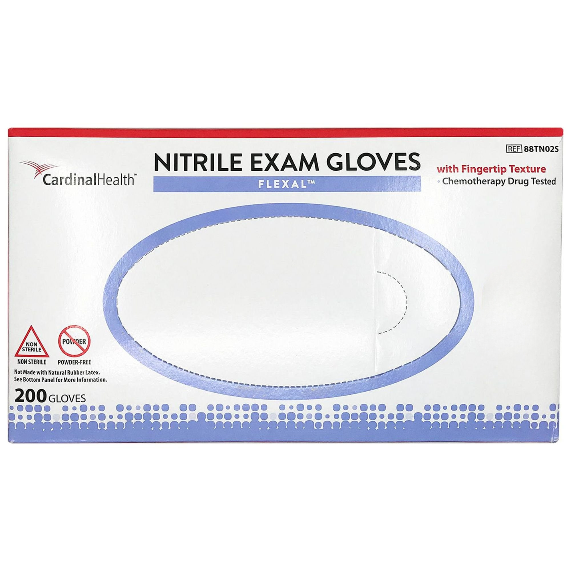 Cardinal Health Flexal Nitrile Exam Gloves, Powder-Free