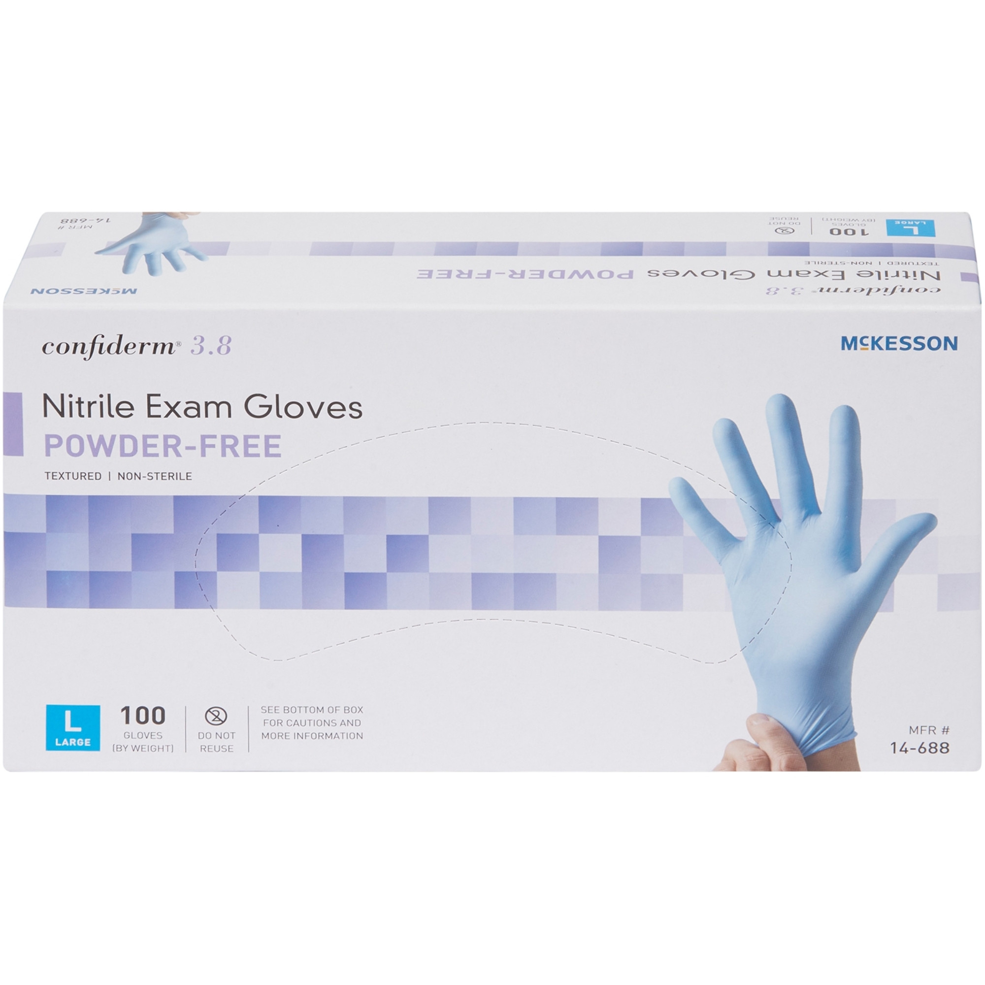 McKesson Confiderm 3.8 Powder-Free Nitrile Exam Gloves