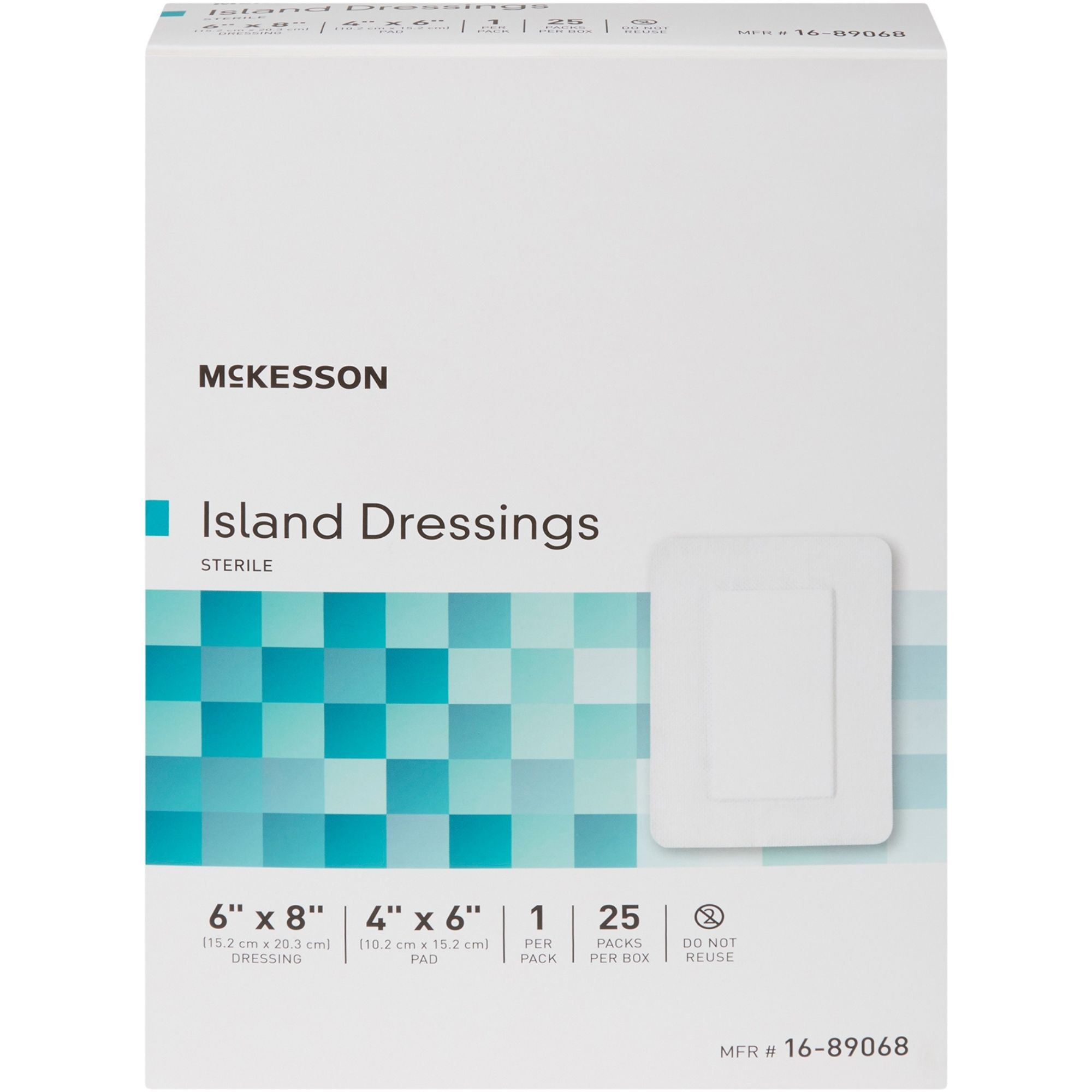 McKesson Rectangle Island Dressings, Sterile