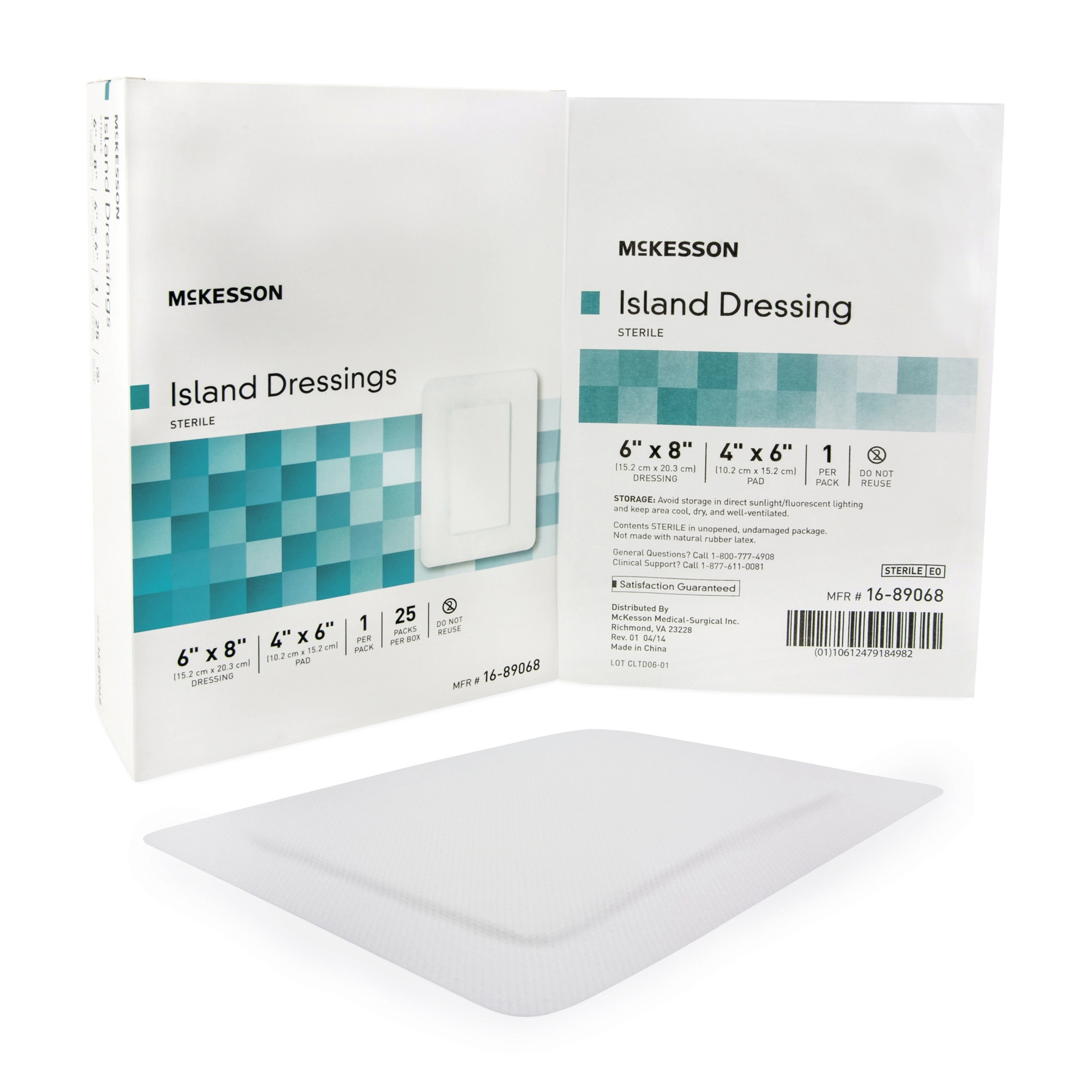 McKesson Rectangle Island Dressings, Sterile