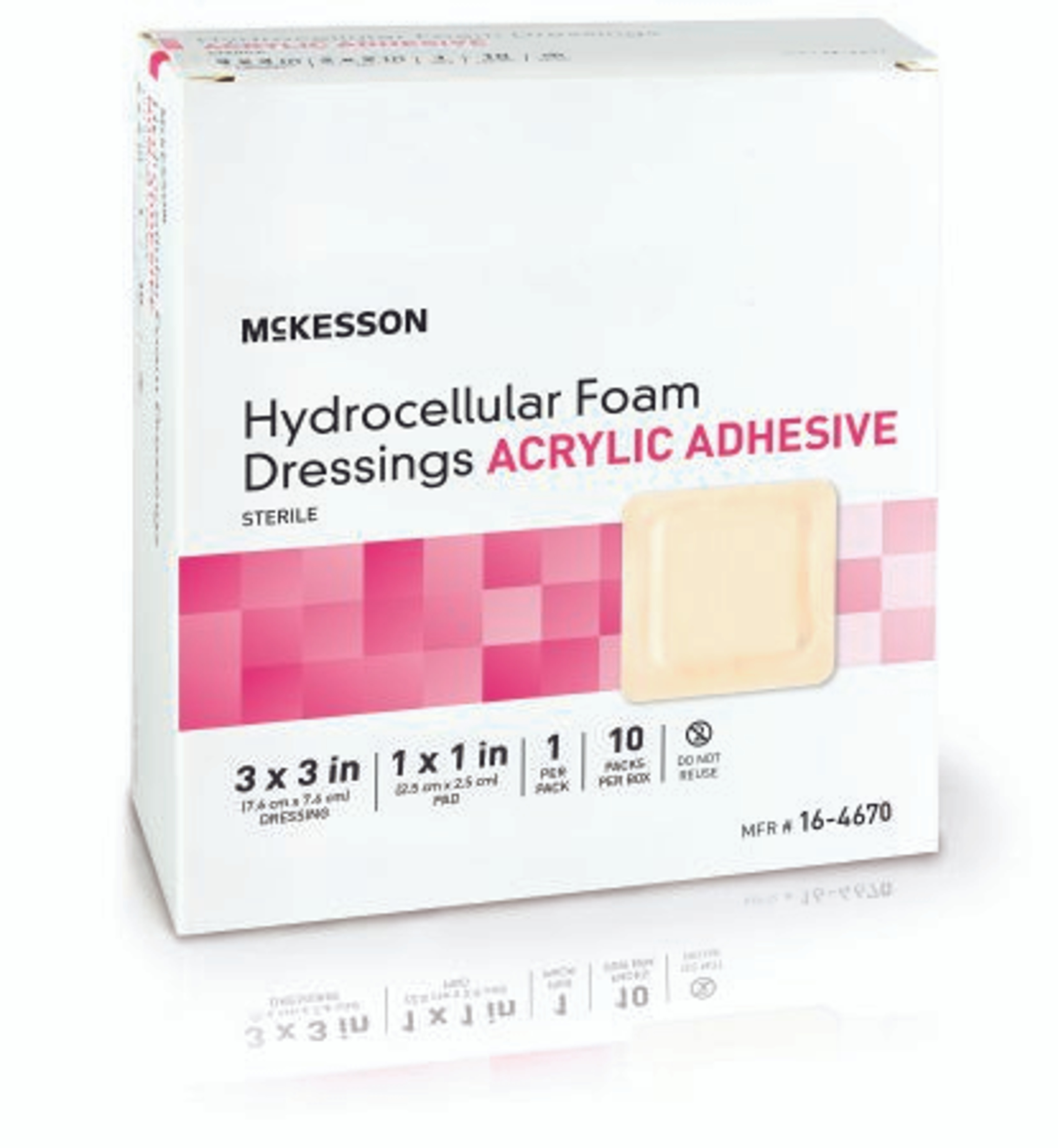 McKesson Hydrocellular Foam Dressings Acrylic Adhesive