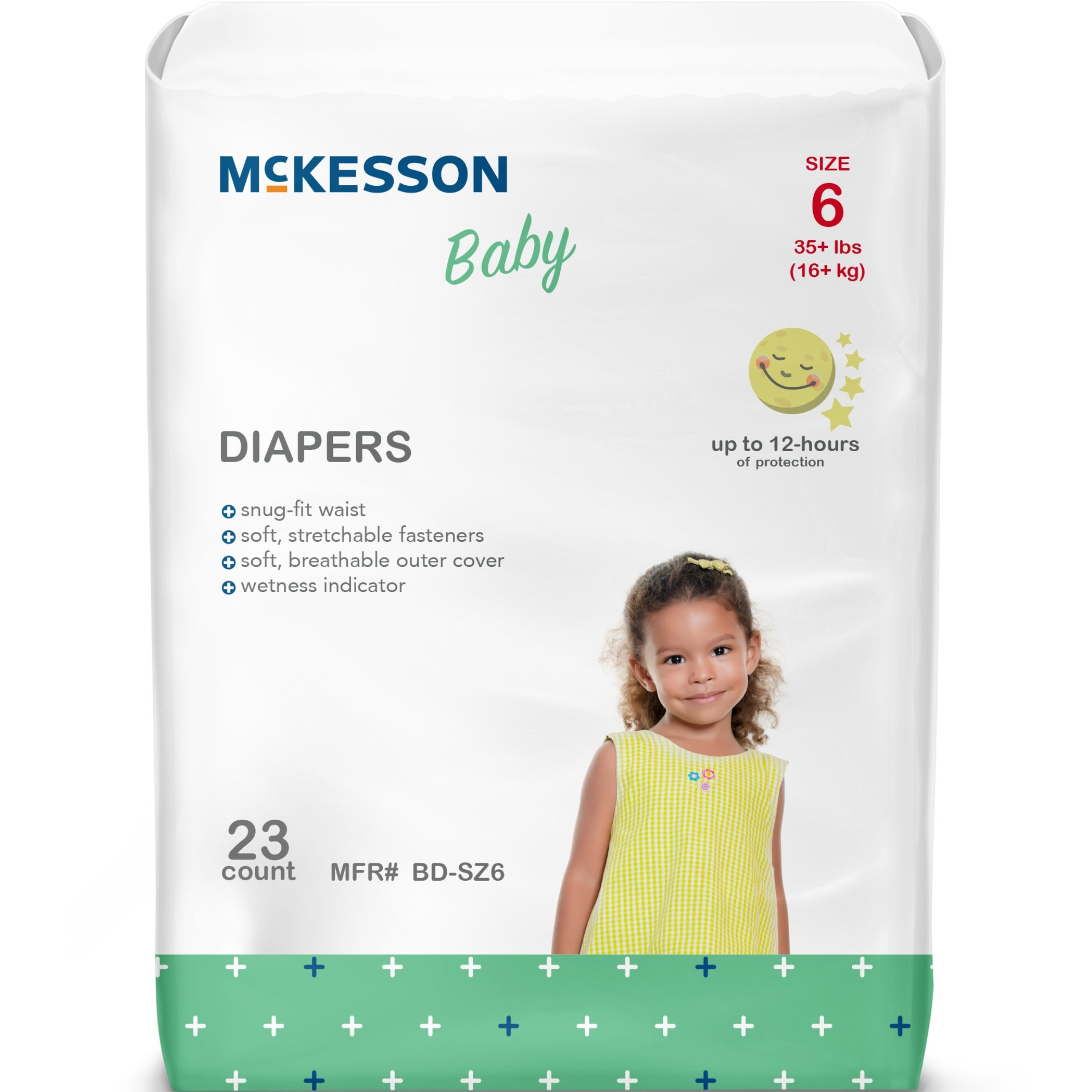 McKesson Unisex Disposable Baby Diapers with Tabs