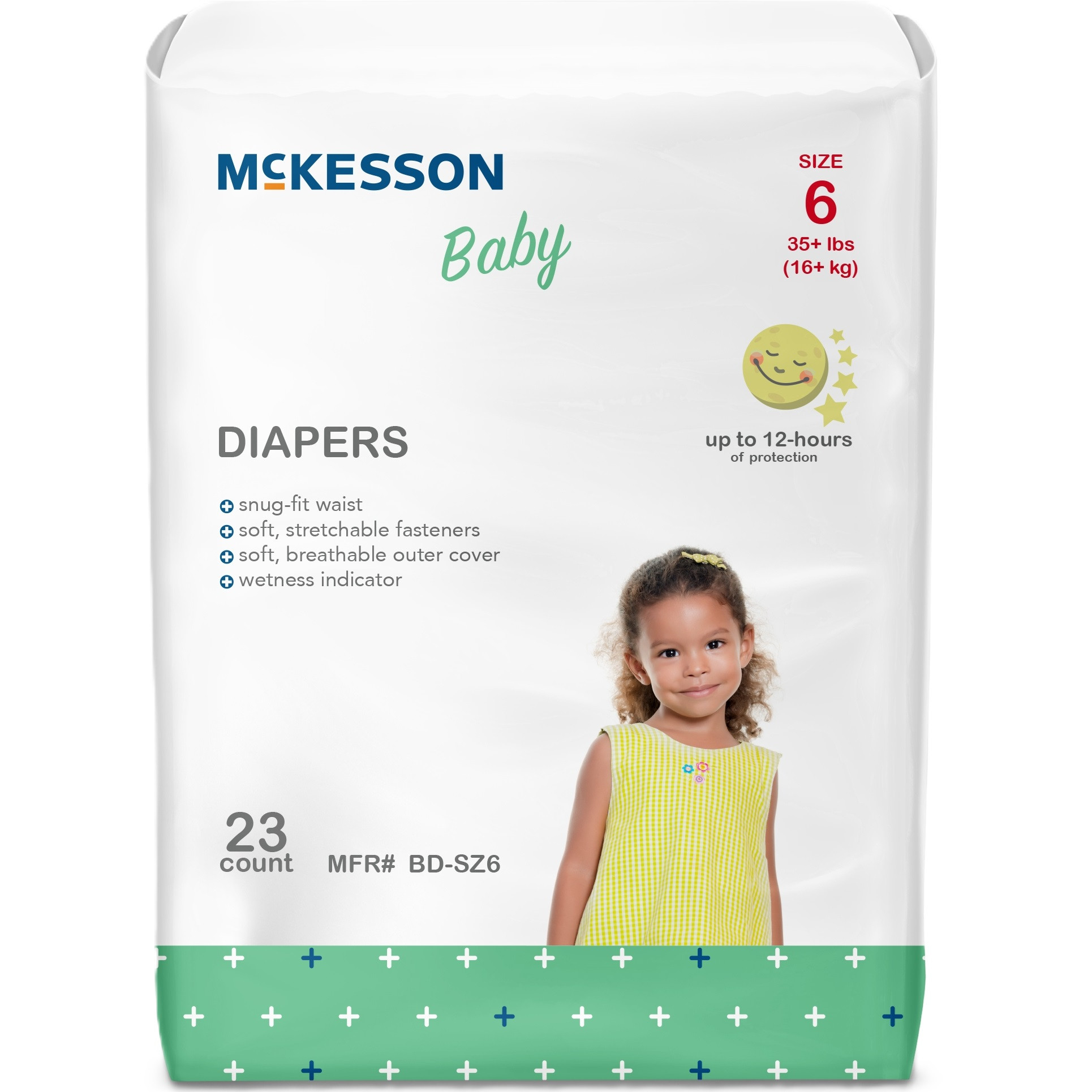 McKesson Unisex Disposable Baby Diapers with Tabs