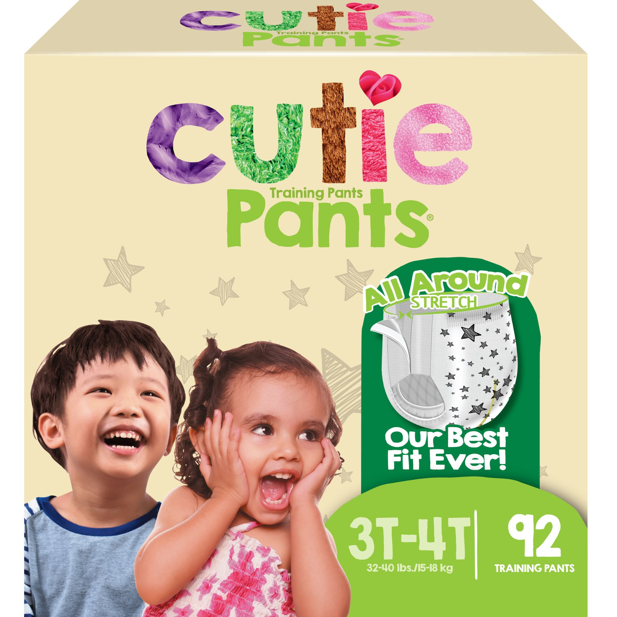 Cutie Pants Toddler Disposable Training Pants Pull ups, Heavy