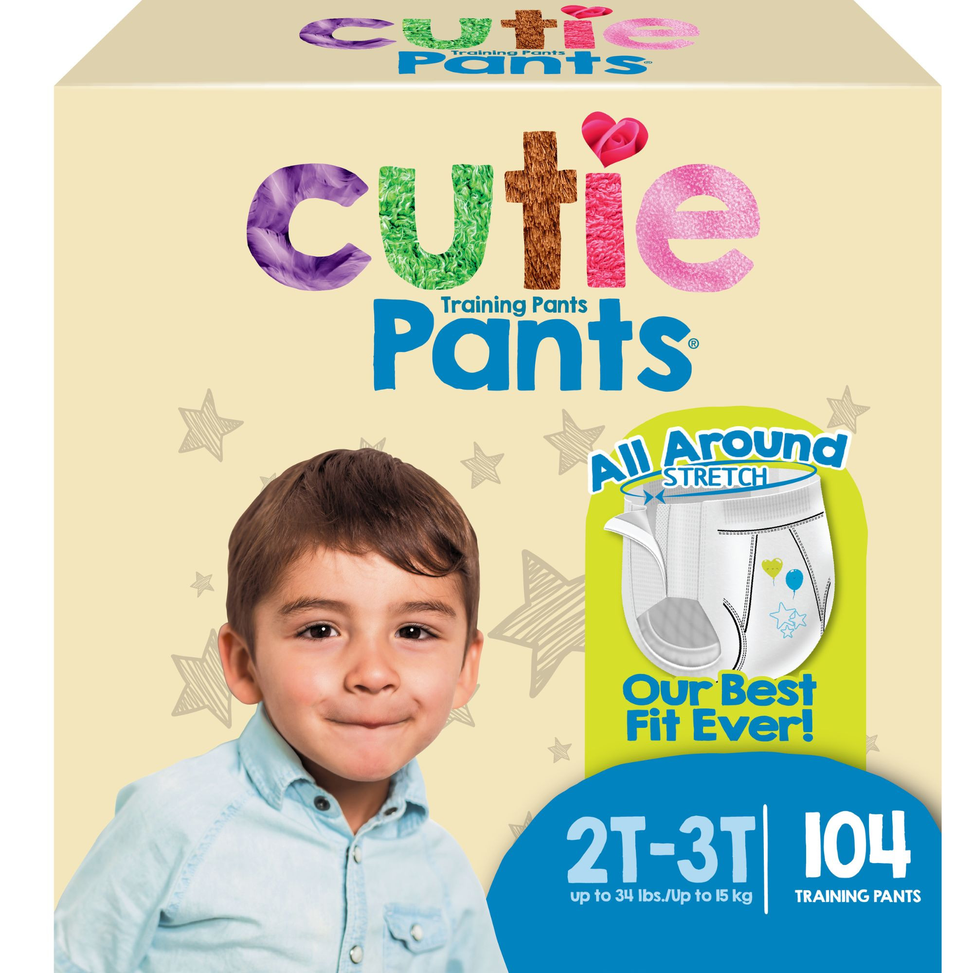 Cutie Pants Disposable Male Toddler Training Pants, Heavy