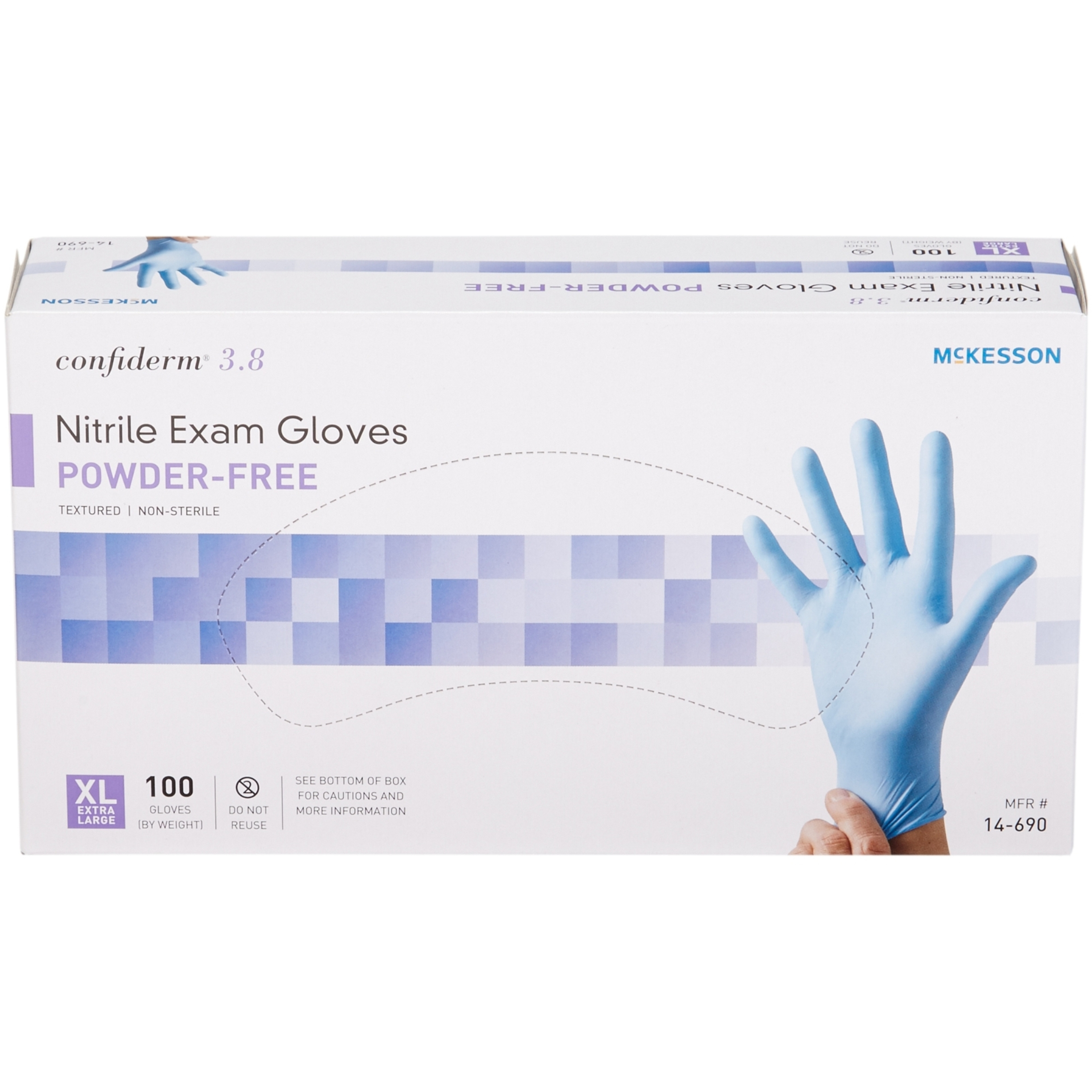 McKesson Confiderm 3.8 Powder-Free Nitrile Exam Gloves