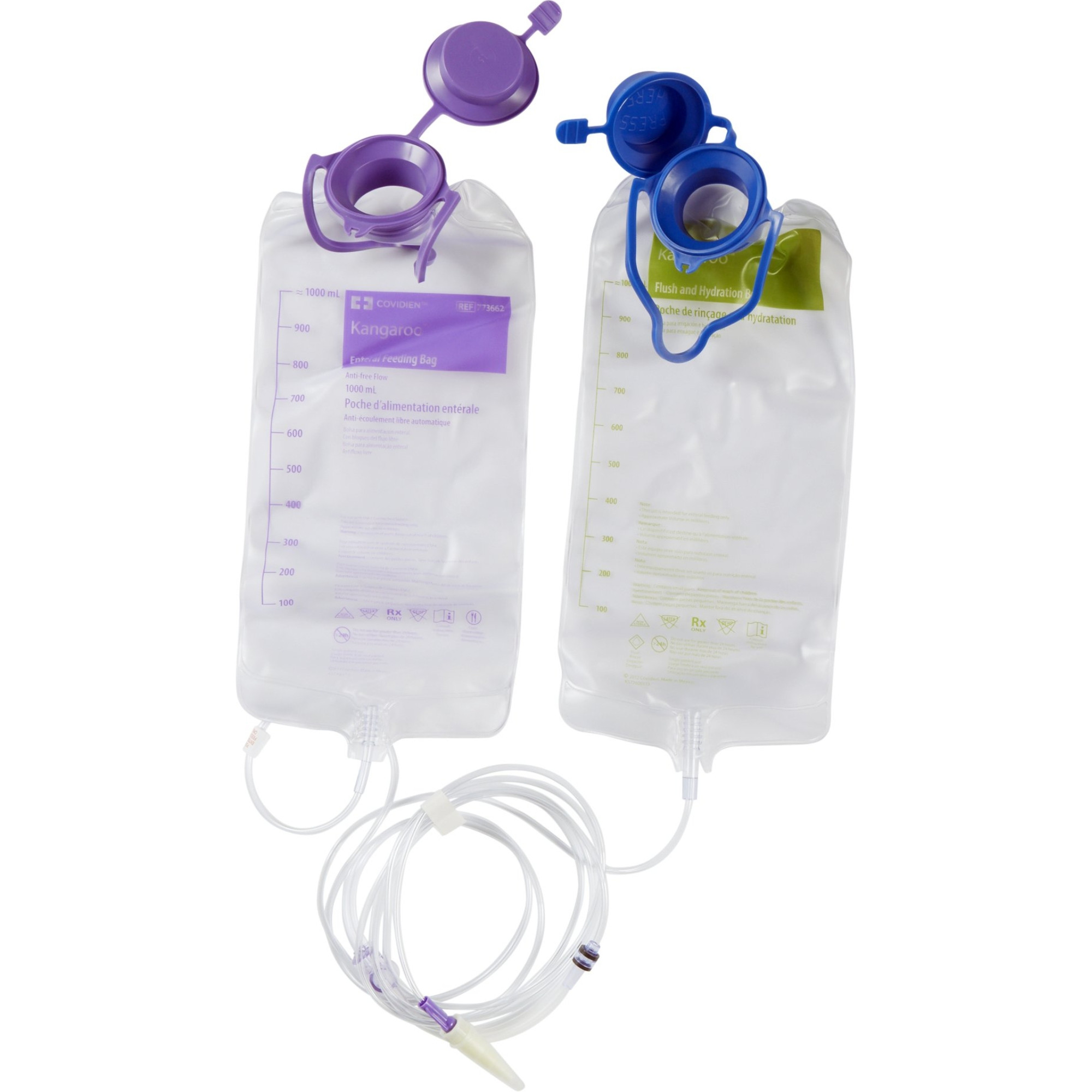 Kangaroo ePump Enteral Feeding Pump Bag Set, 1000 mL