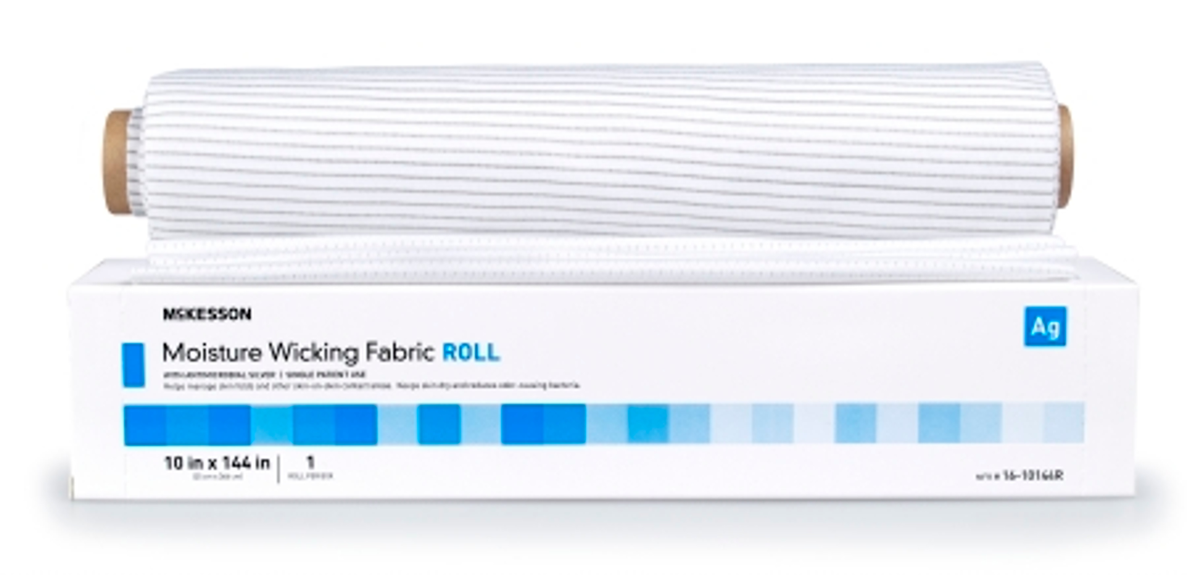 McKesson Silver Moisture Wicking Fabric, 10 X 144 Inch Roll
