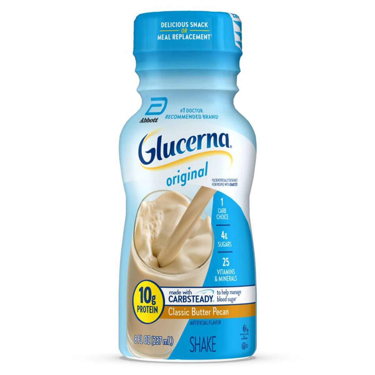 Glucerna Ready to Use Oral Supplement Shake, Bottle, Butter Pecan Flavor, 8 oz.