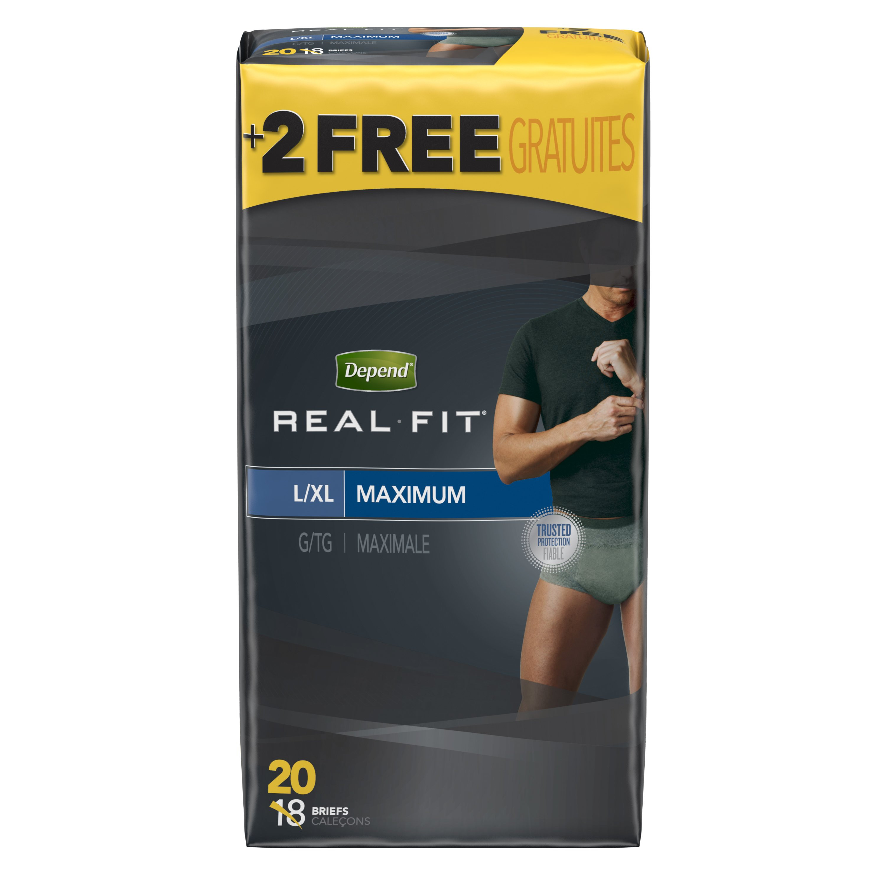 Depend Real Fit Adult Incontinence Pull-Up Underwear for Men, Heavy Absorbency