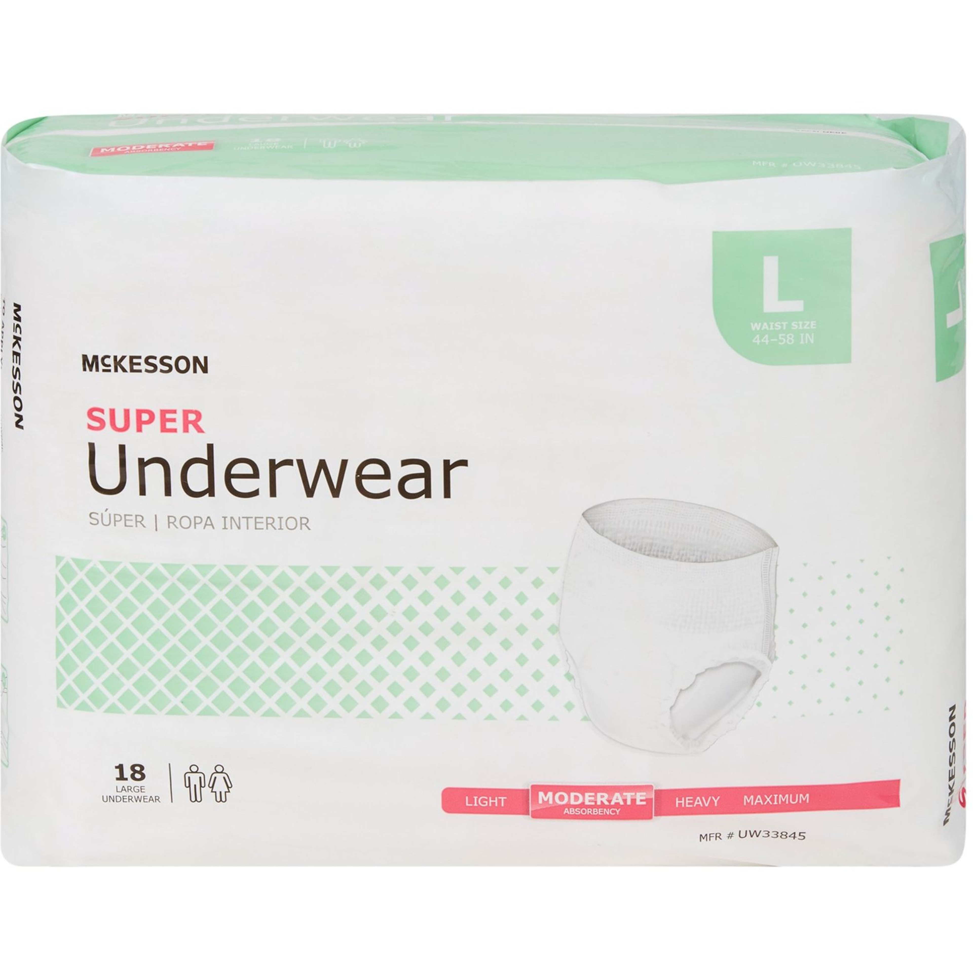 McKesson Super Underwear, Moderate Absorbency
