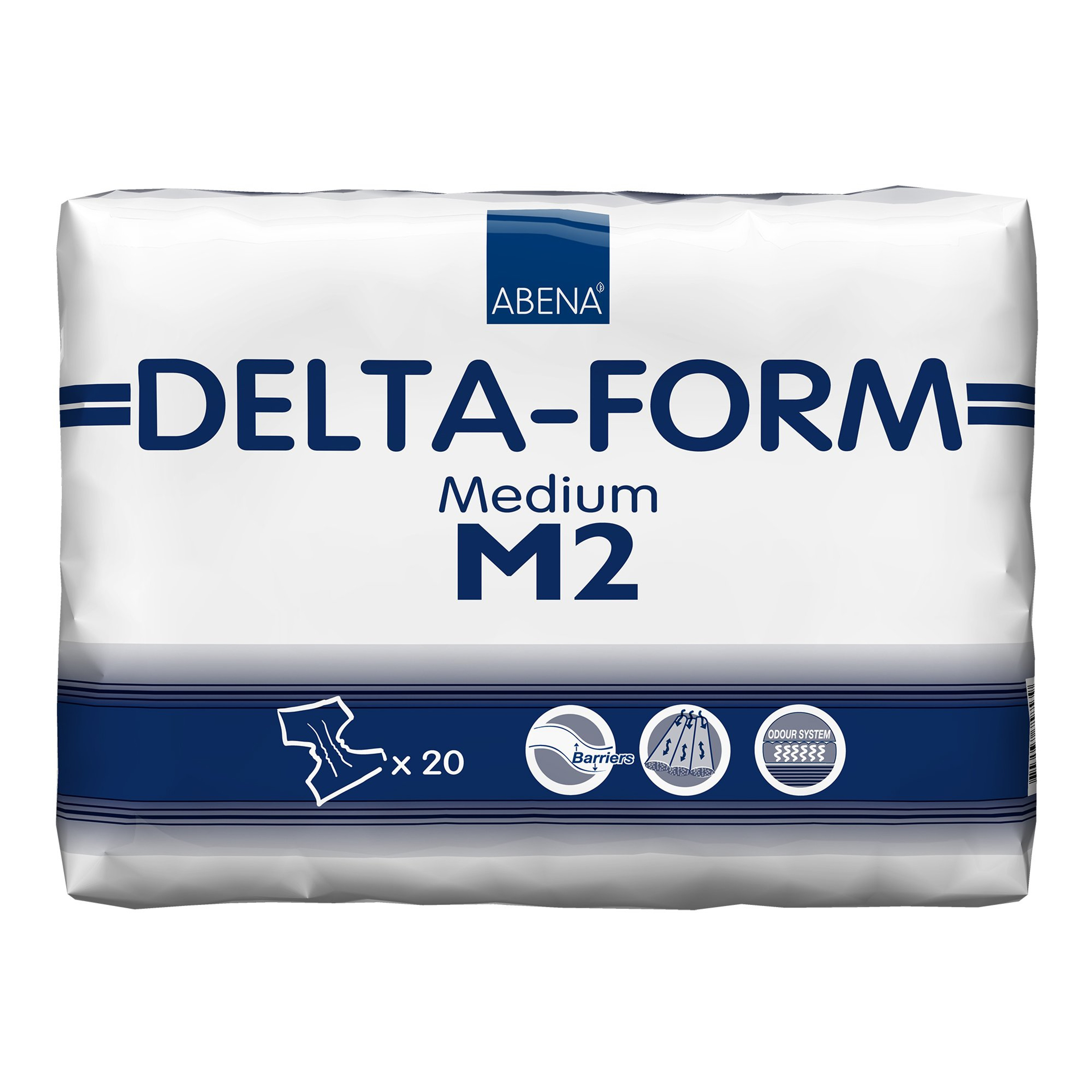 Abena Delta-Form Unisex Disposable Adult Diaper with Tabs, Moderate Absorbency