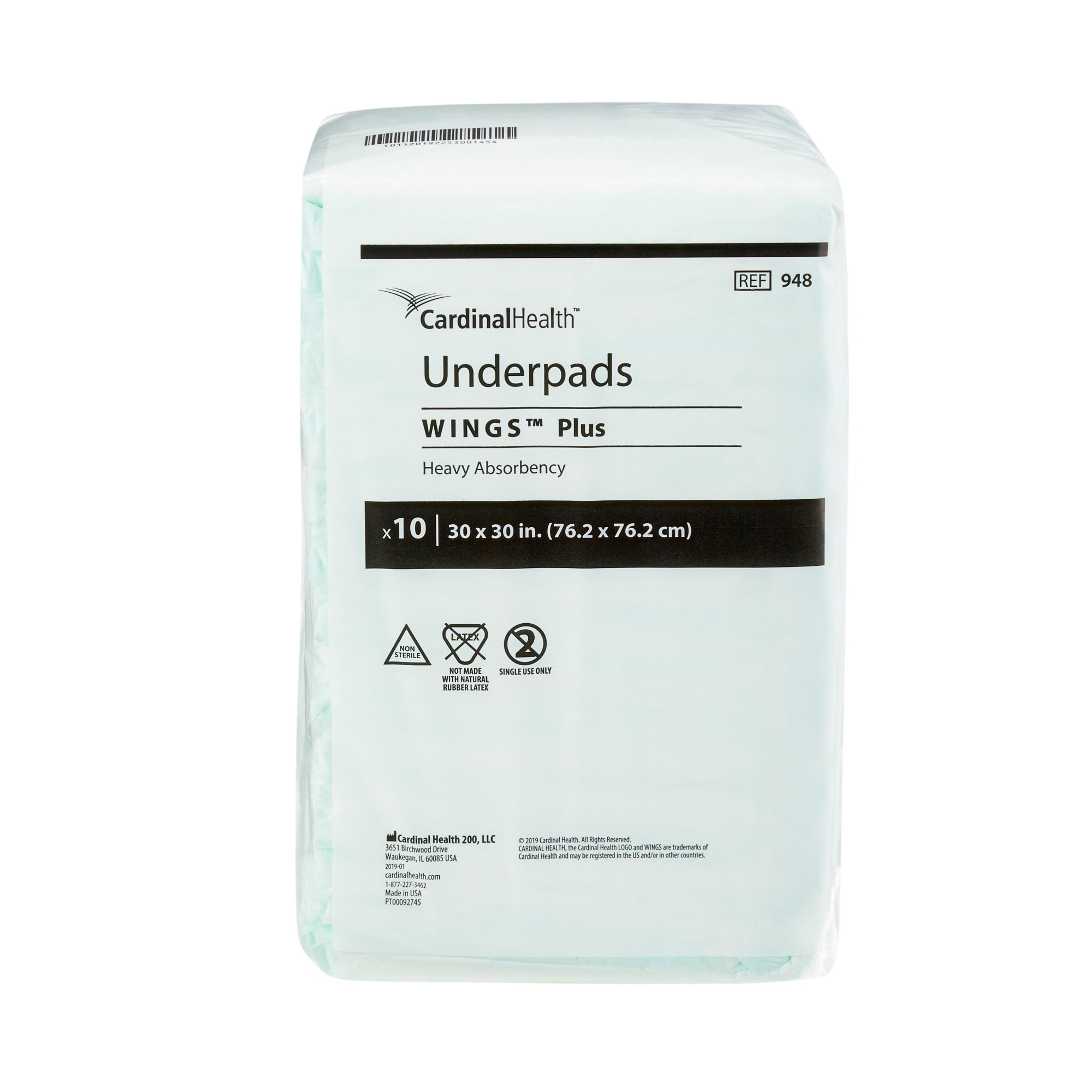 Wings Plus Underpads, Heavy Absorbency