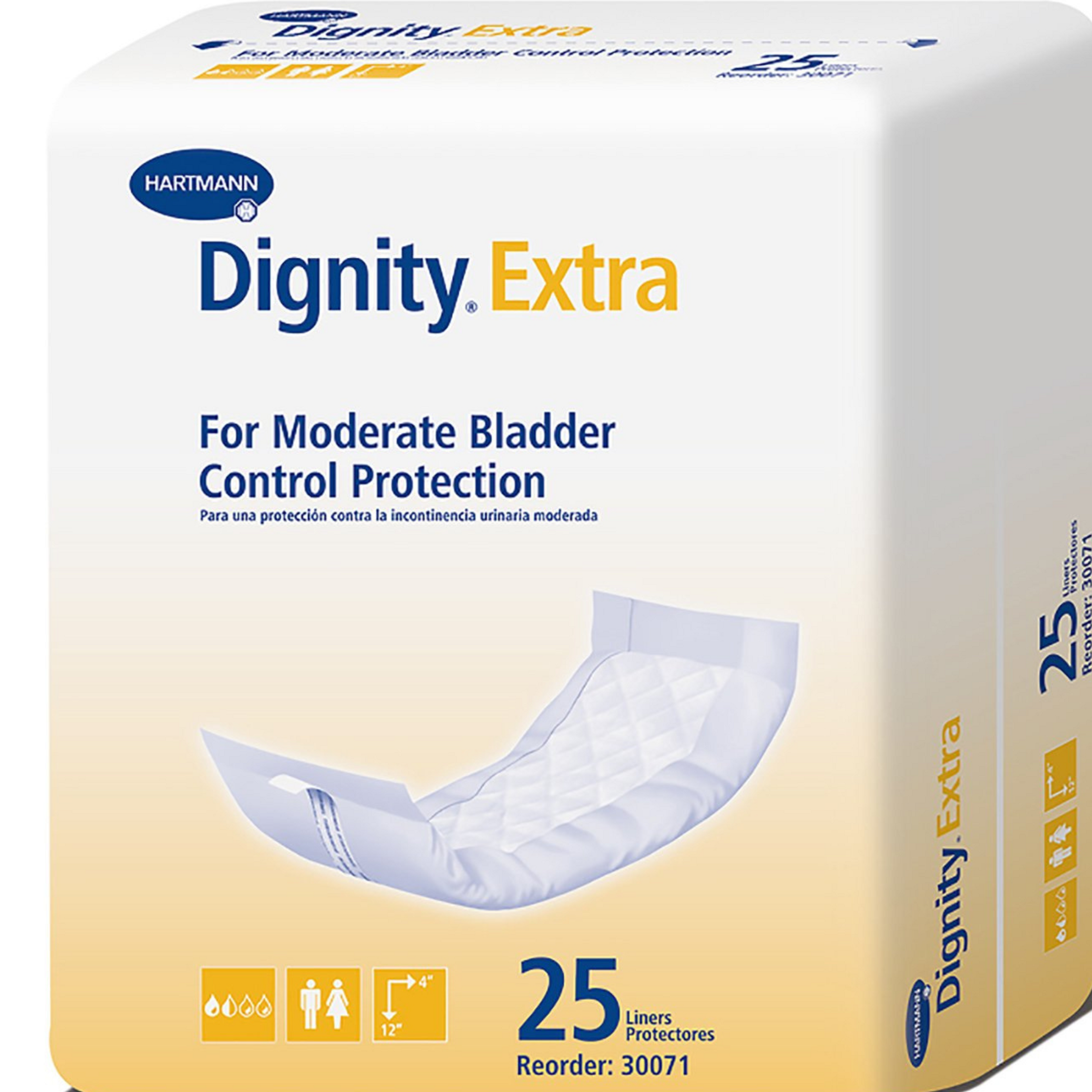 Dignity Extra Adult Unisex Disposable Incontinence Liner, Moderate Absorbency