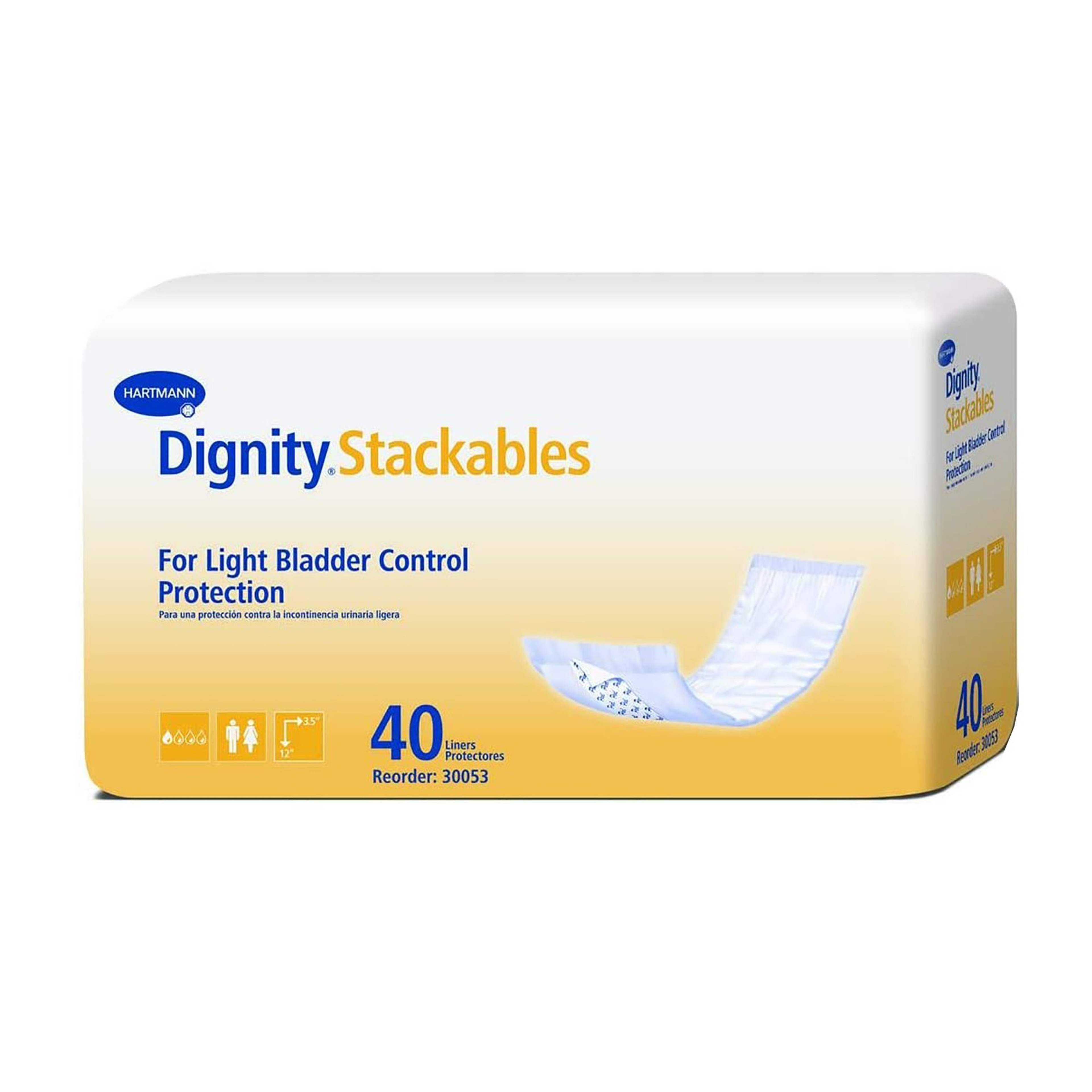 Dignity Stackables Adult Unisex Disposable Bladder Control Pad, Light Absorbency