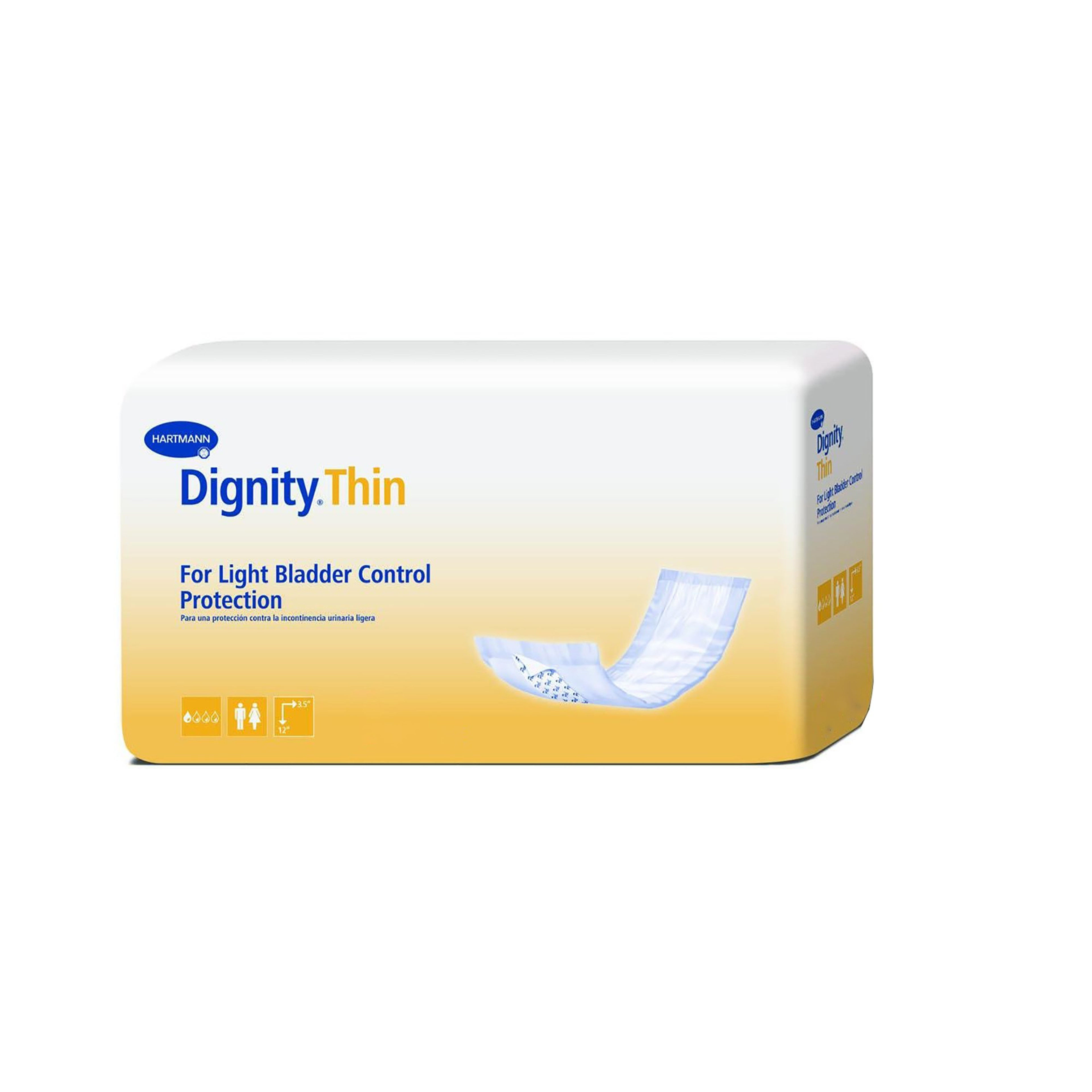 Dignity Thin Adult Unisex Disposable Bladder Control Pad, Light Absorbency
