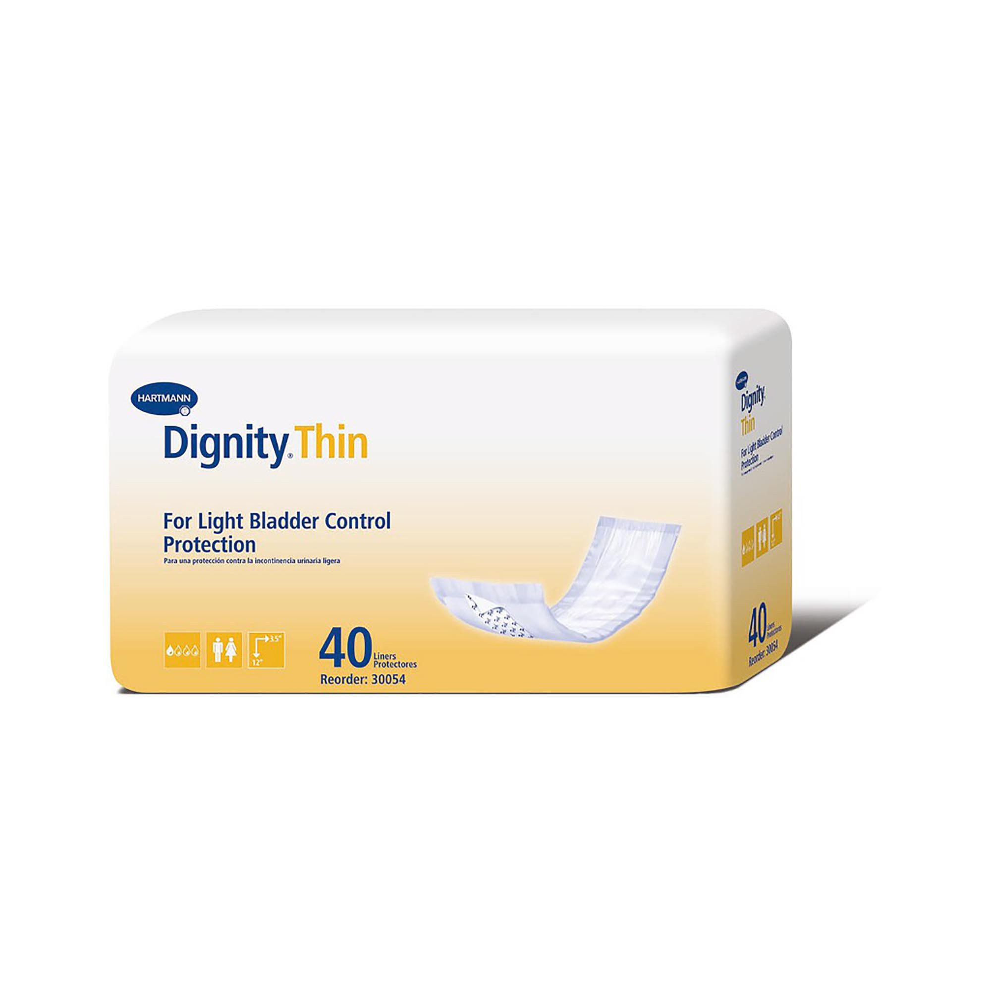 Dignity Thin Adult Unisex Disposable Bladder Control Pad, Light Absorbency