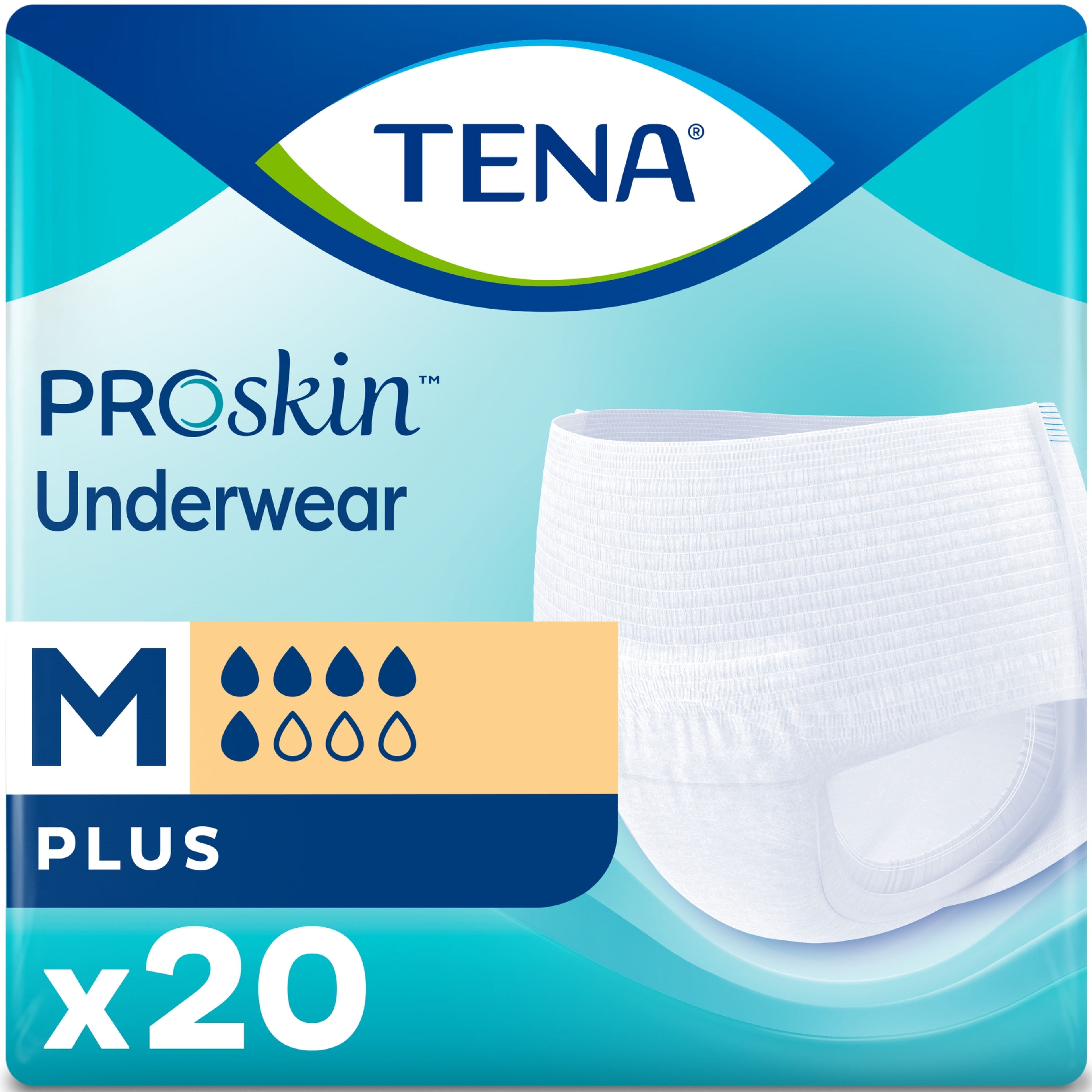 TENA ProSkin Plus Protective Adult Incontinence Underwear, Plus Absorbency