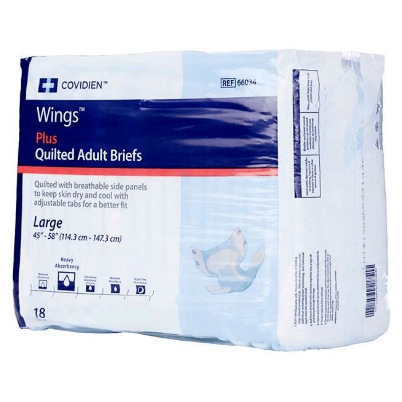 Wings Unisex Adult Disposable Diapers with Tabs, Heavy Absorbency, Multiple Colors