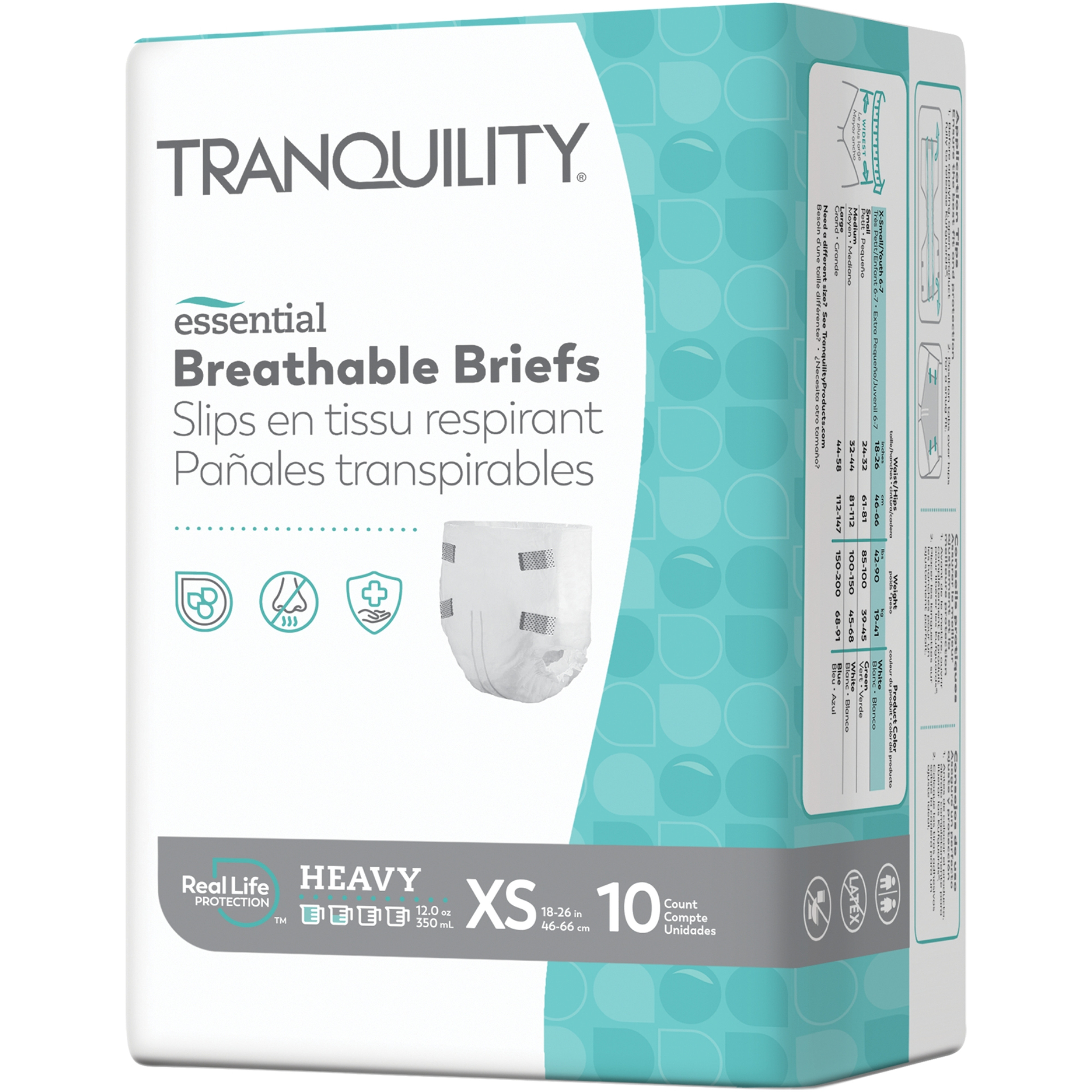 Tranquility Essential Breathable Adult Briefs with Tabs, Heavy Absorbency